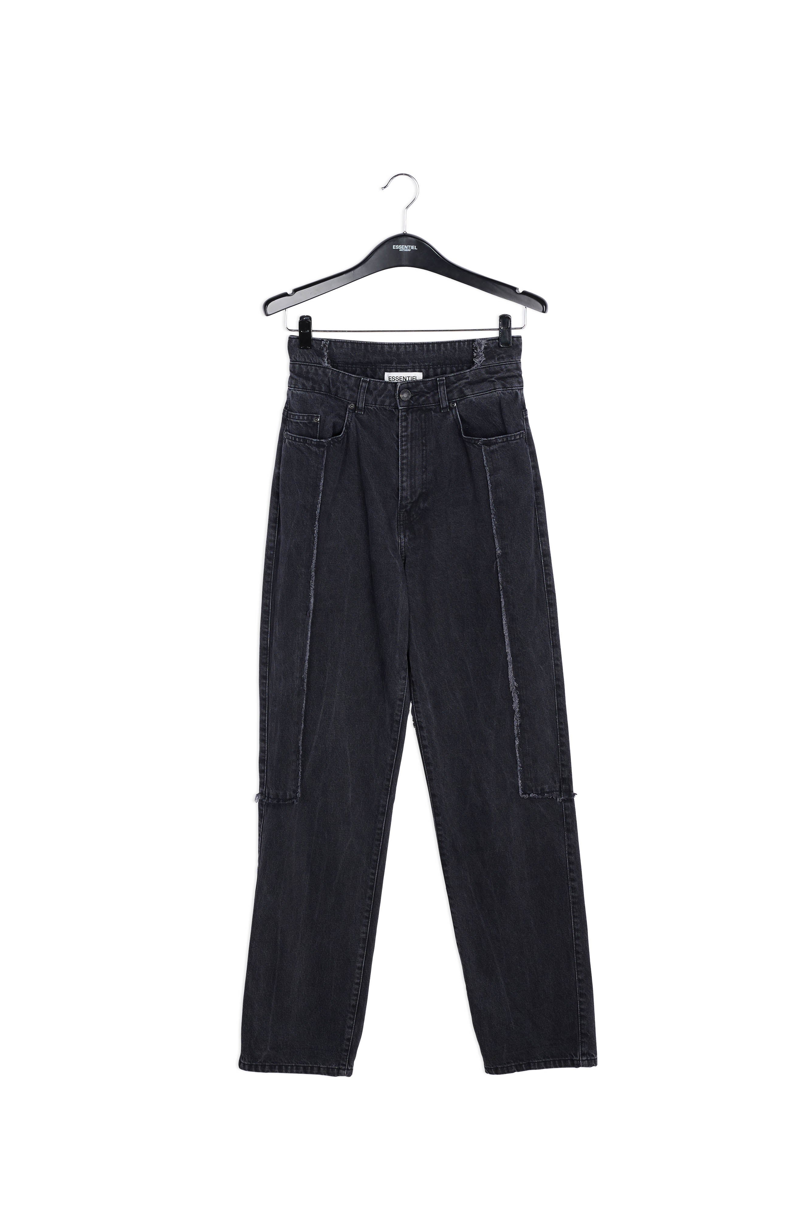 Black cotton patchwork jeans RE—SSENTIEL | Essentiel second hand