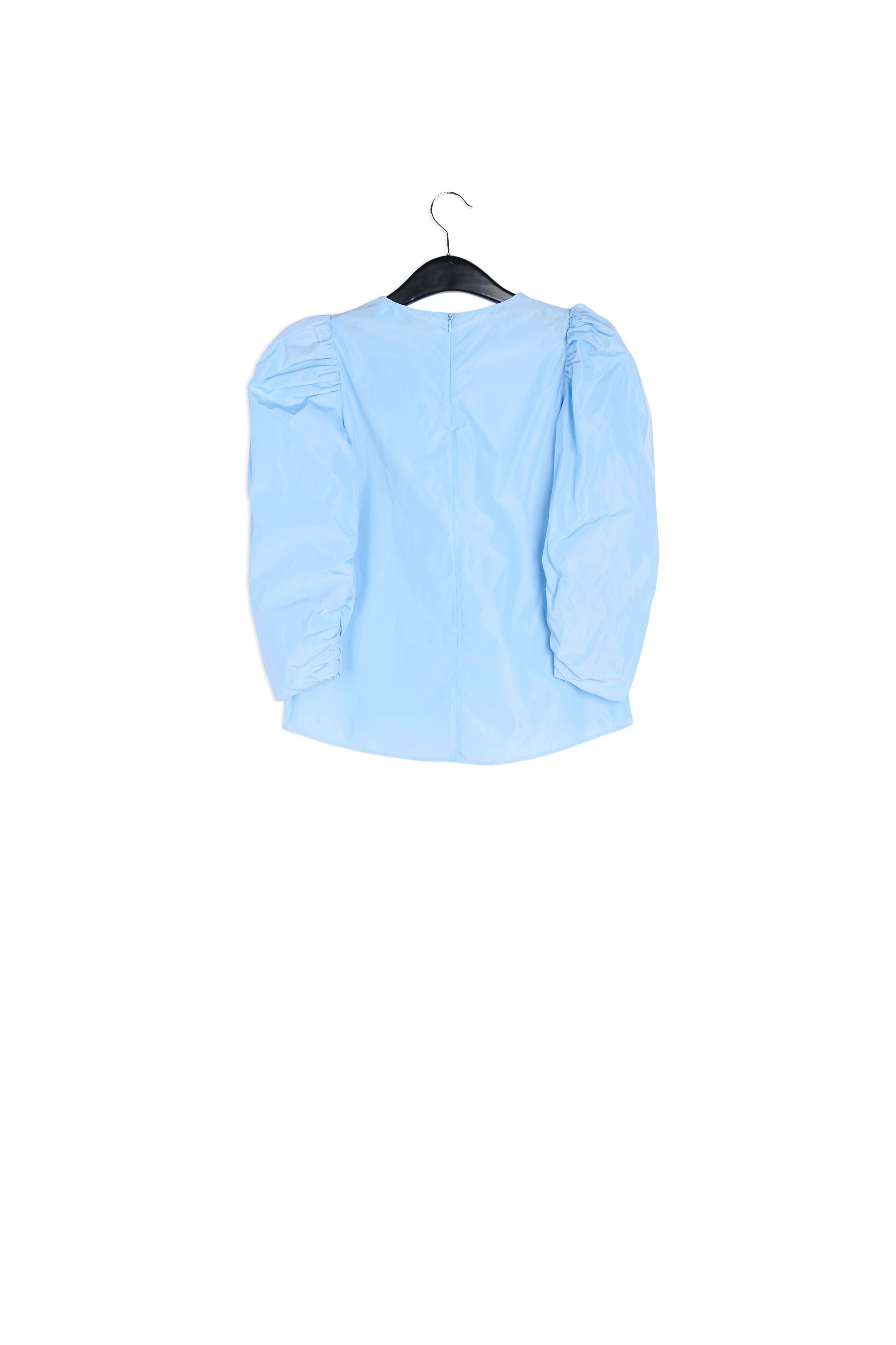 Top bleu ciel aux manches bouffantes RE—SSENTIEL | Essentiel second hand