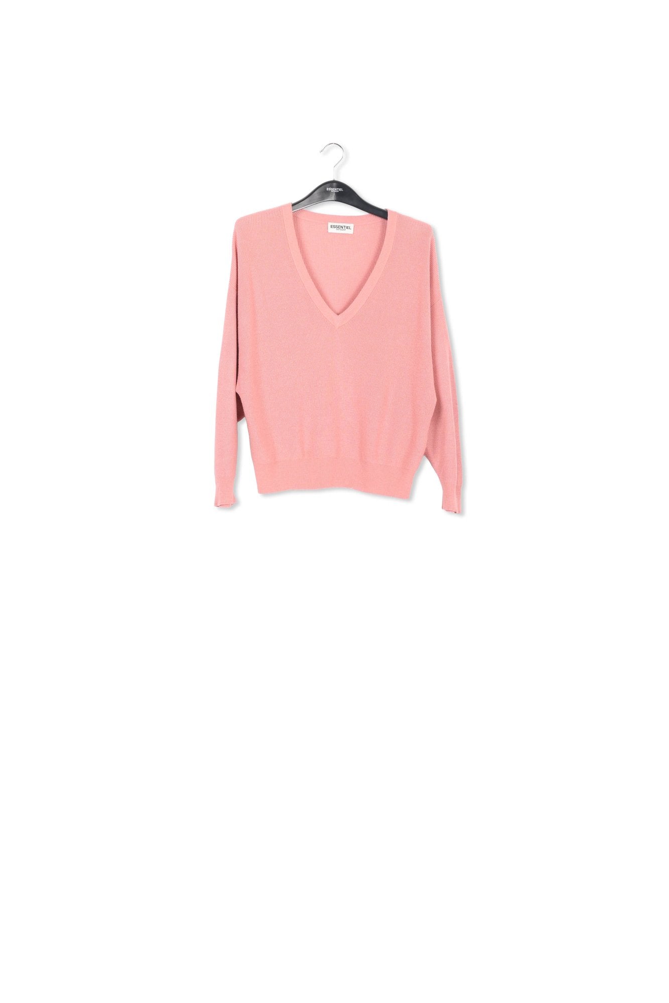 Pink oversized fine-knit sweater RE—SSENTIEL | Essentiel second hand