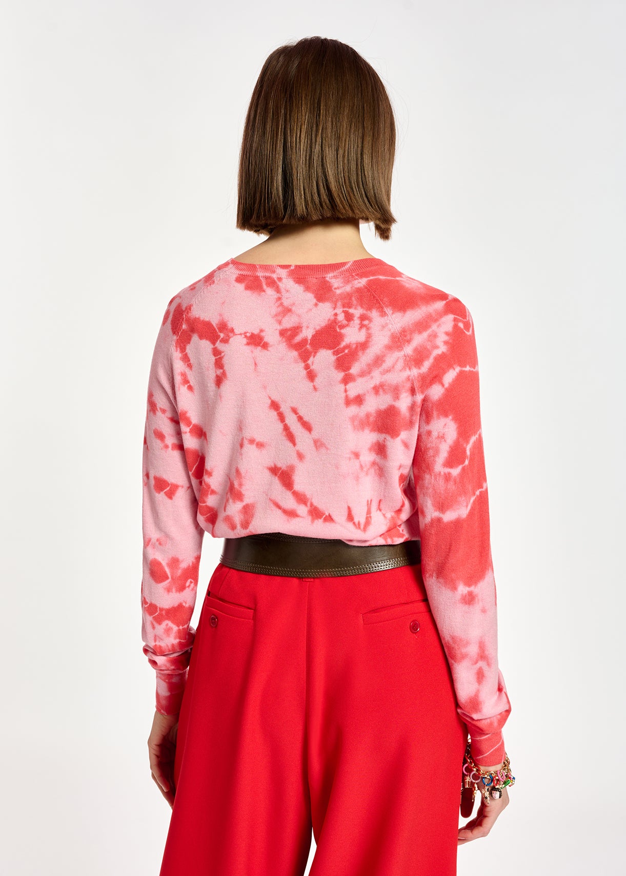 Red and pink tie-dye sweater RE—SSENTIEL | Essentiel second hand