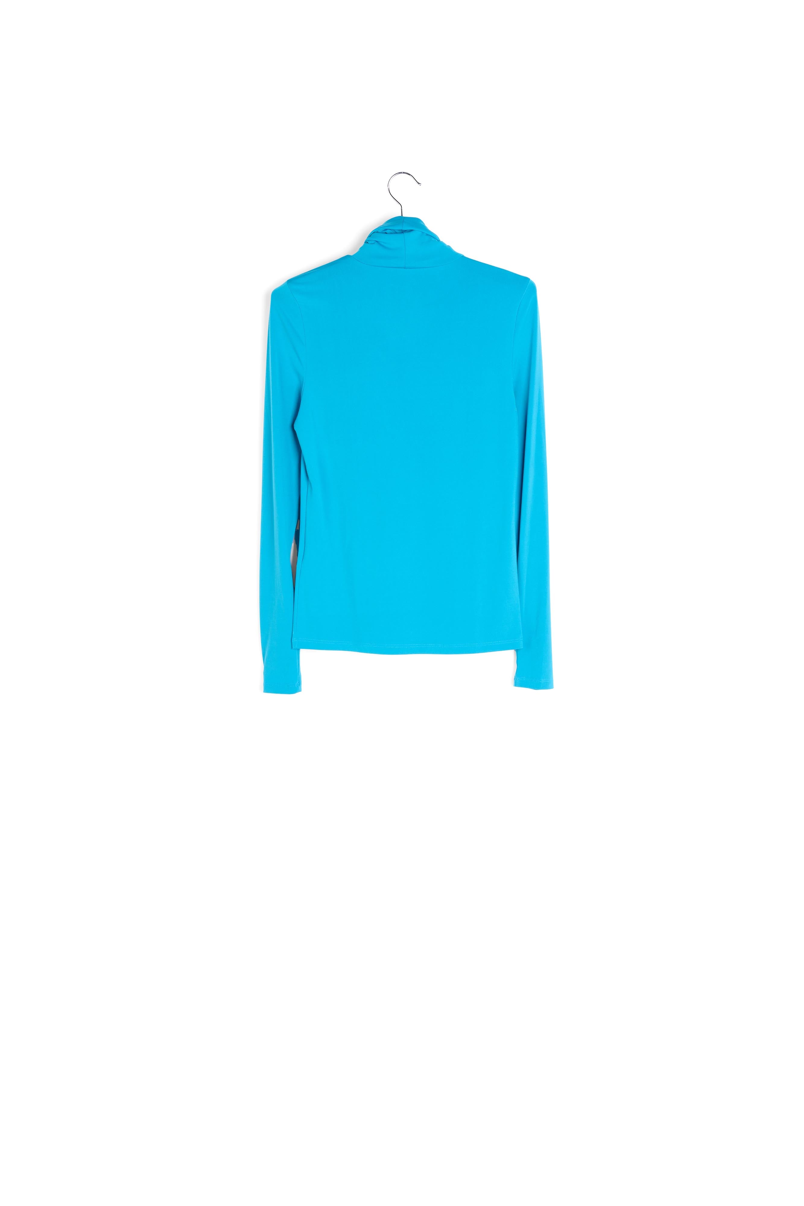 Blue slim-fit turtleneck top RE—SSENTIEL | Essentiel second hand