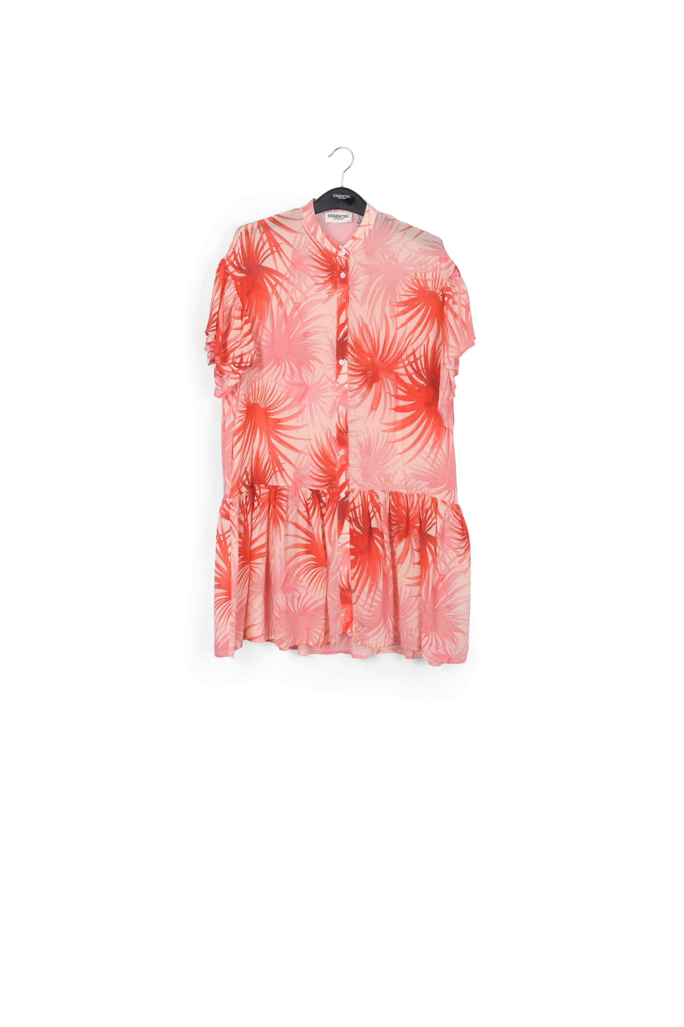 Mini robe orange à imprimé feuilles de palmier RE—SSENTIEL | Essentiel second hand