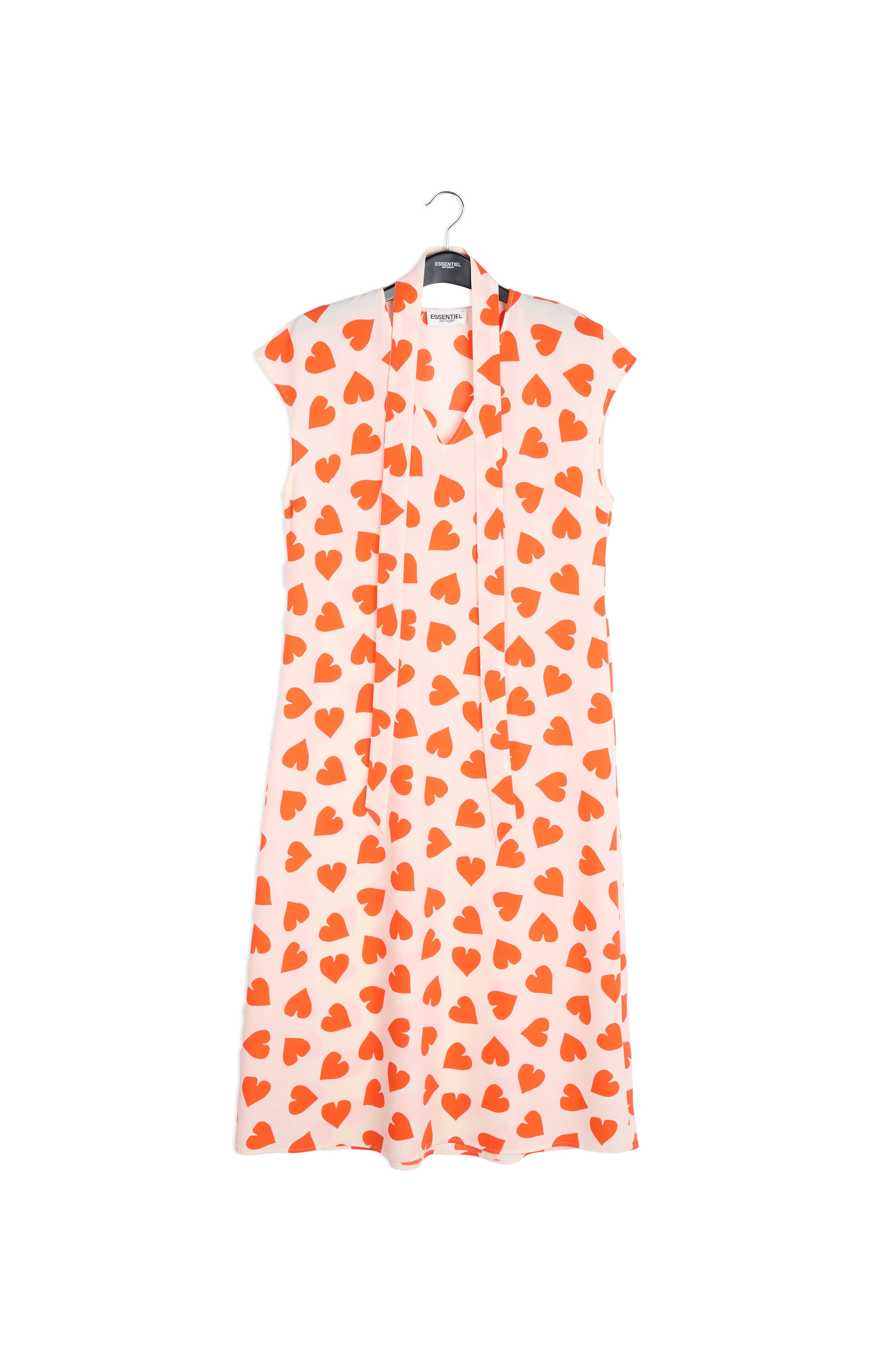Red heart print summer dress RE—SSENTIEL | Essentiel second hand