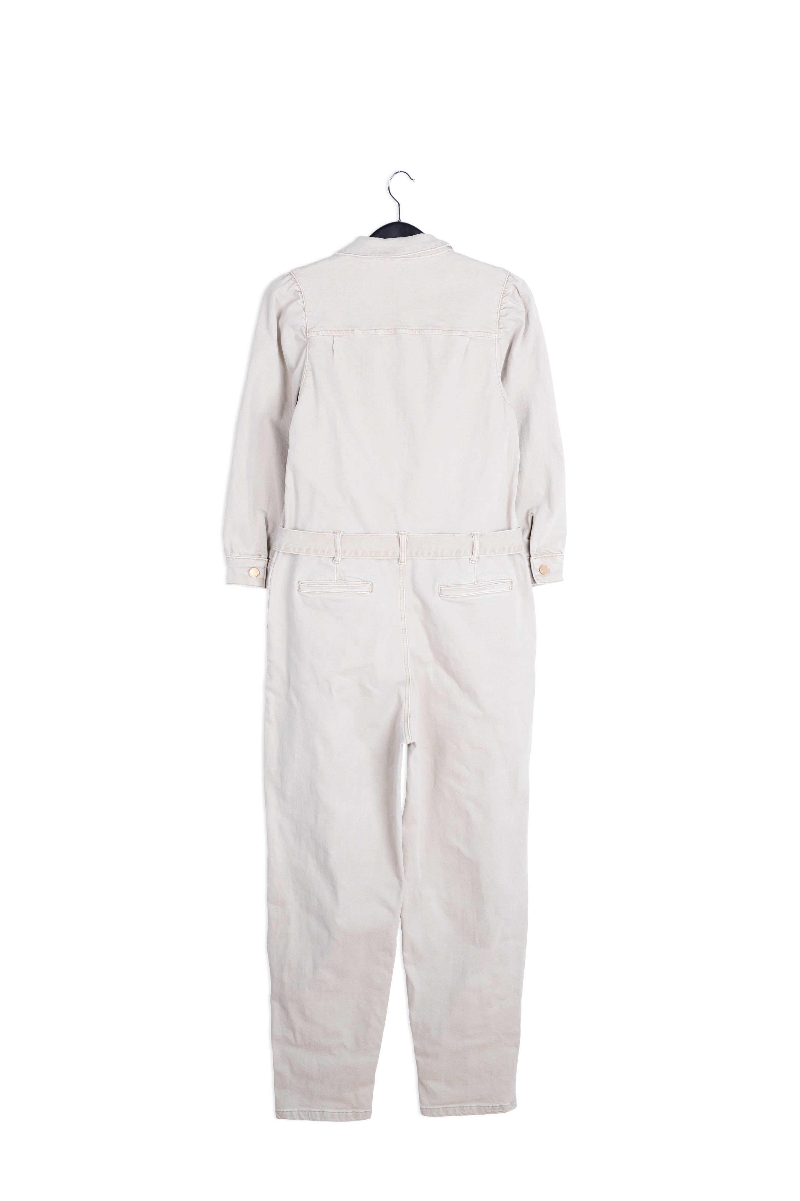 Beige belted denim jumpsuit RE—SSENTIEL | Essentiel second hand