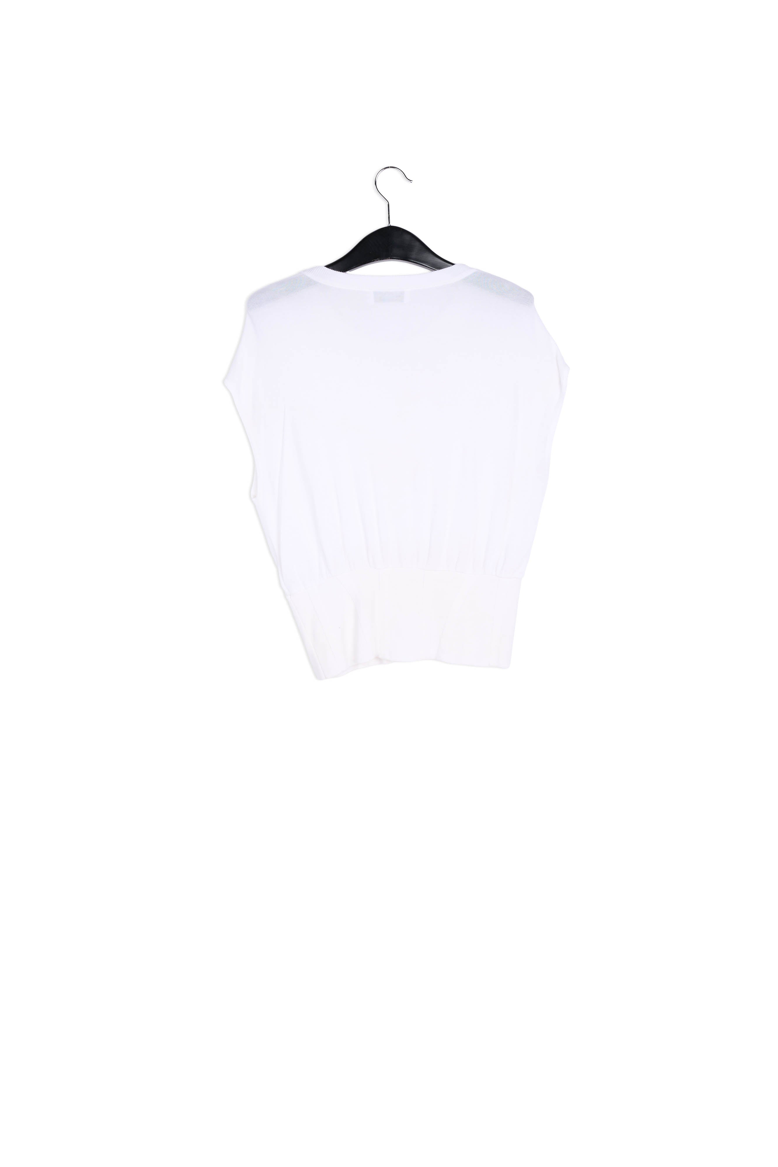 Gebroken witte mouwloze top met aansluitende taille RE—SSENTIEL | Essentiel second hand