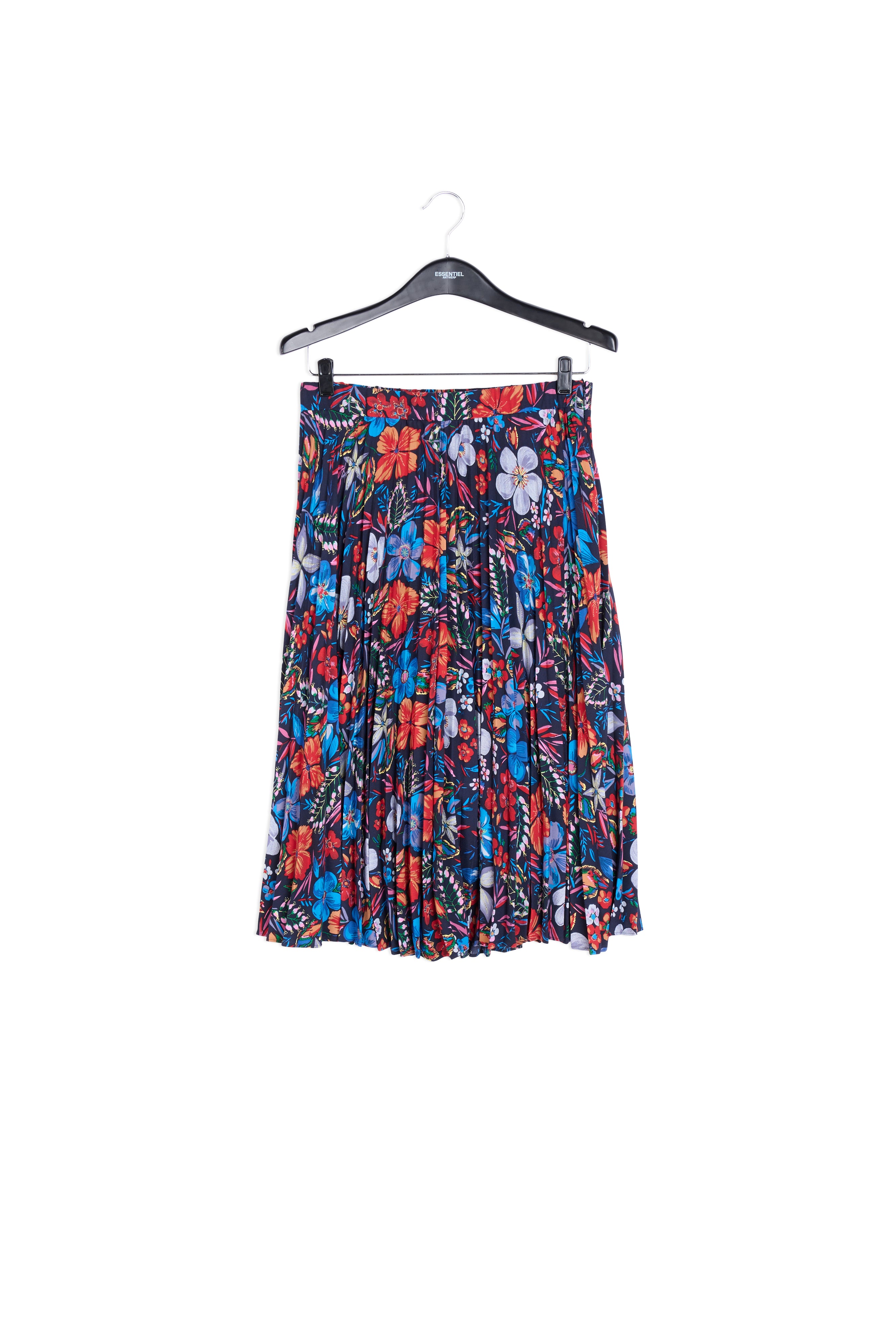 Floral print plissé midi skirt RE—SSENTIEL | Essentiel second hand