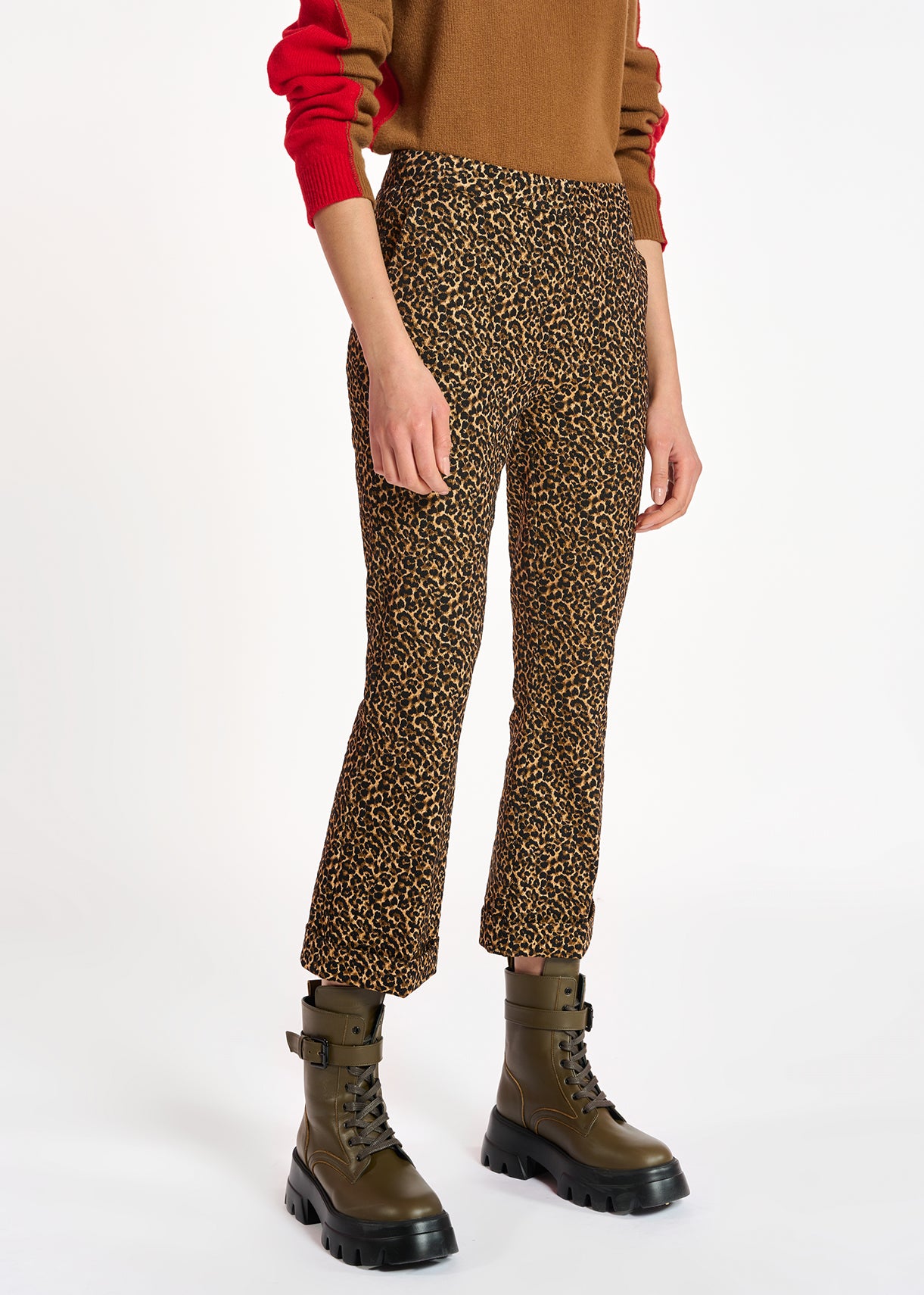 Pantalon évasé à motif léopard RE—SSENTIEL | Essentiel second hand