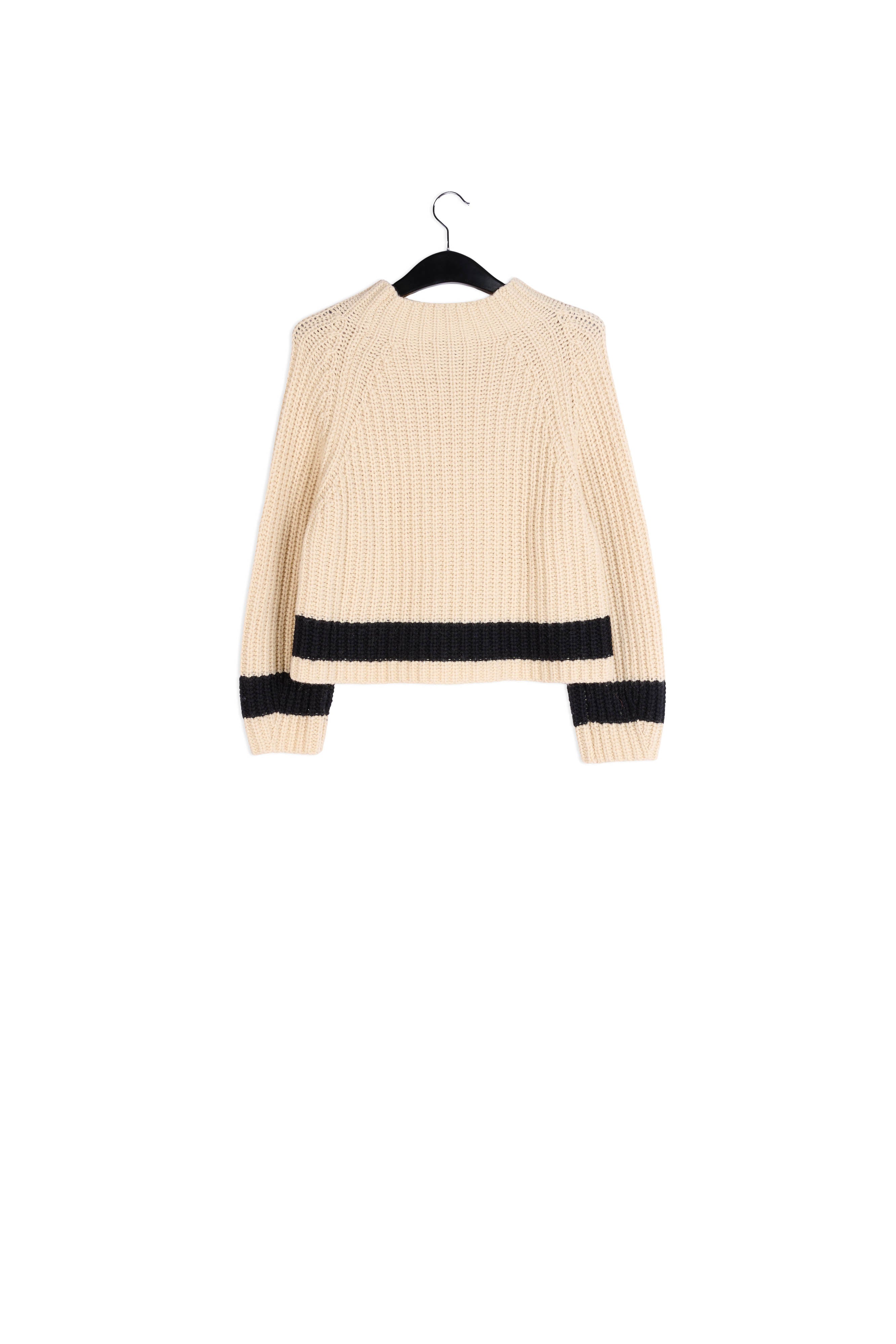 Off-white ribbed wool-blend sweater RE—SSENTIEL | Essentiel second hand