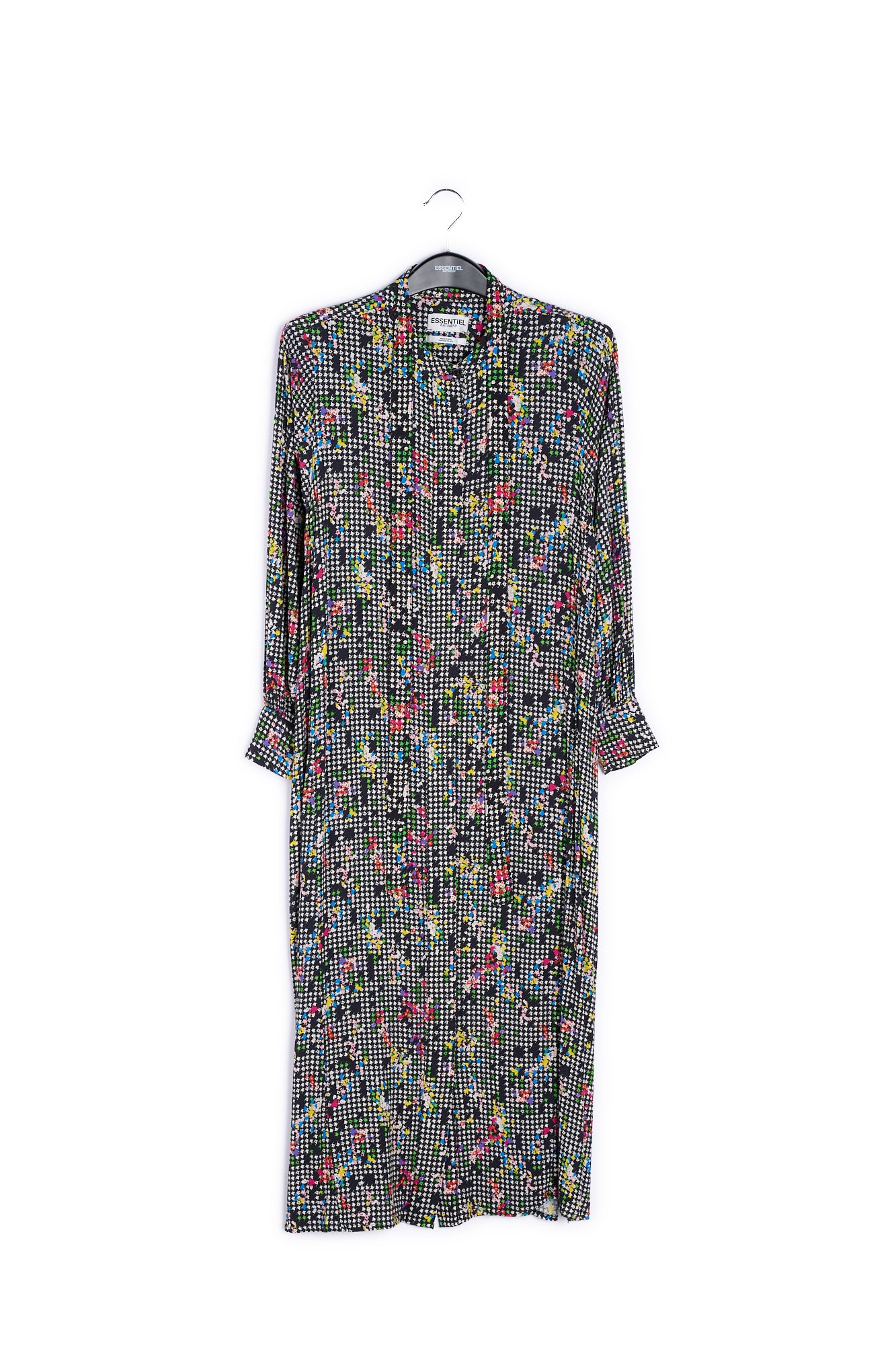 Black and white houndstooth shirt dress RE—SSENTIEL | Essentiel second hand