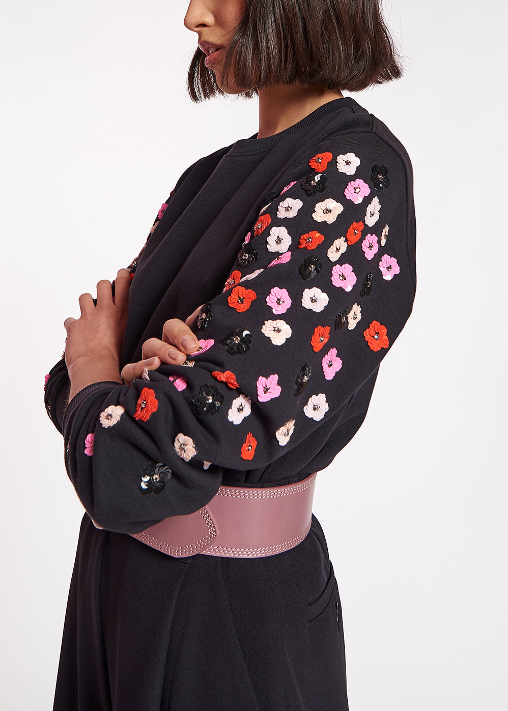 Sweat noir à  paillettes multicolores RE—SSENTIEL | Essentiel second hand