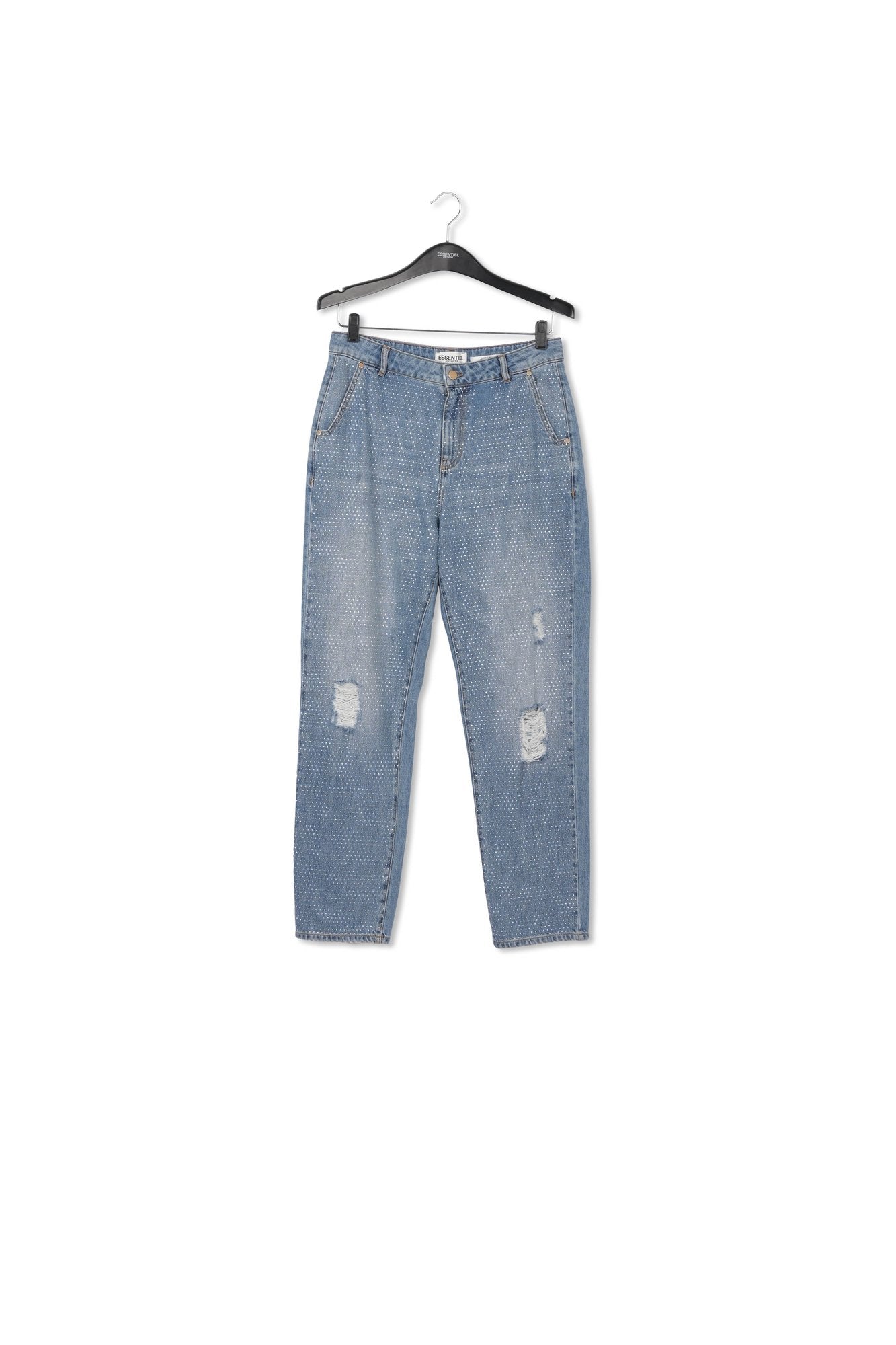 Distressed rhinestone-embellished jeans RE—SSENTIEL | Essentiel second hand