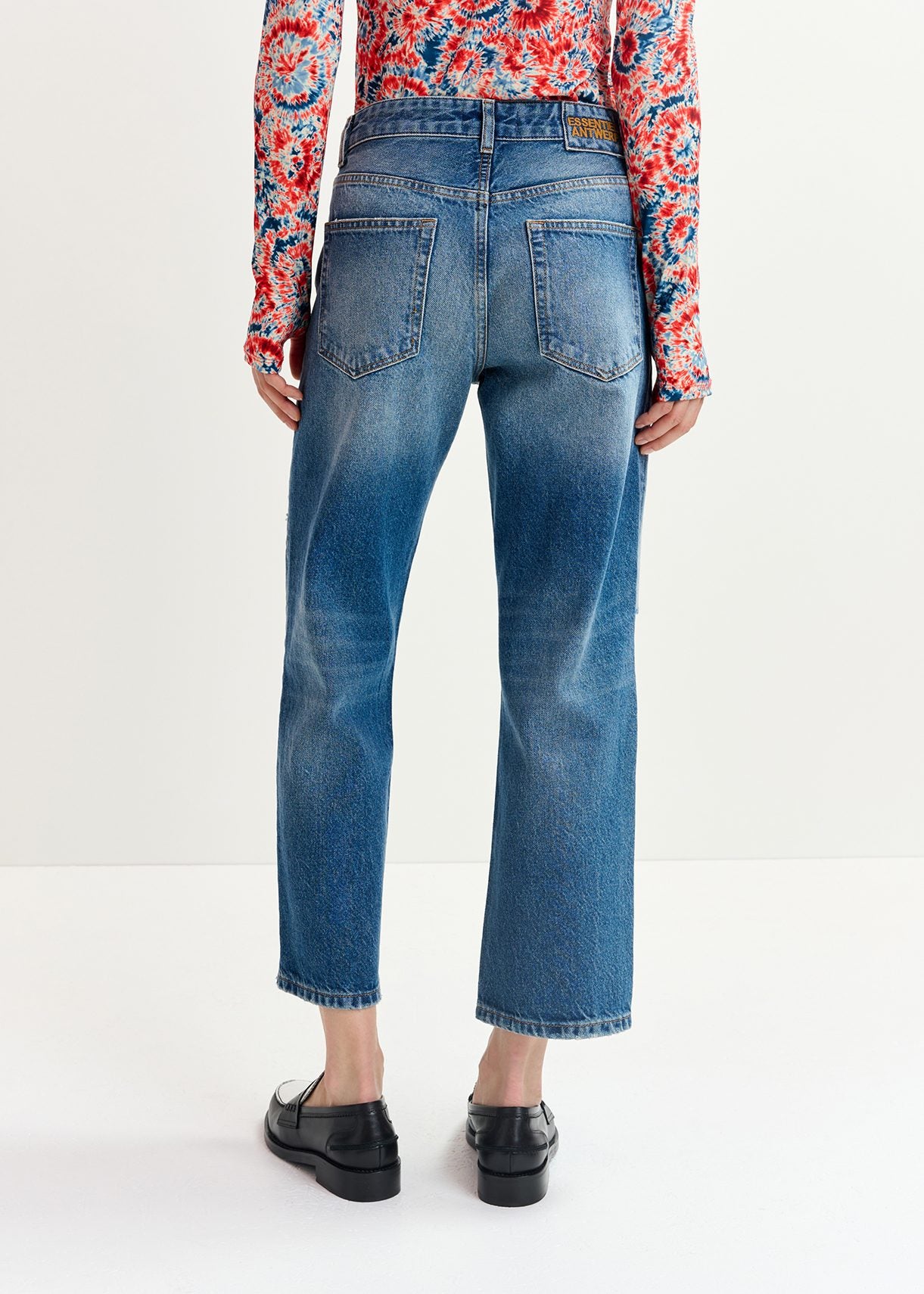 Blue distressed boyfriend jeans RE—SSENTIEL | Essentiel second hand