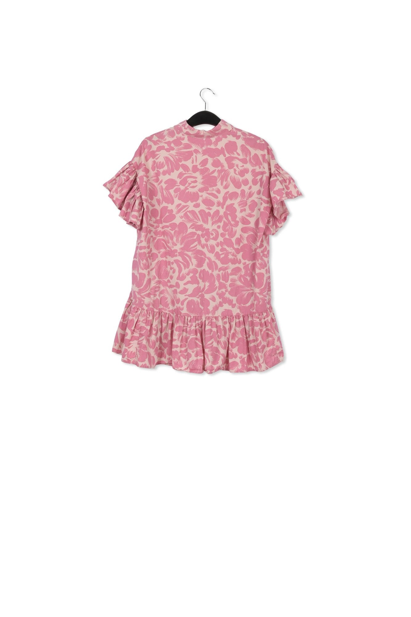 Light pink and lilac floral-print a-line mini dress RE—SSENTIEL | Essentiel second hand