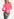 Neon pink rib-knitted sweater Faume - seconde main