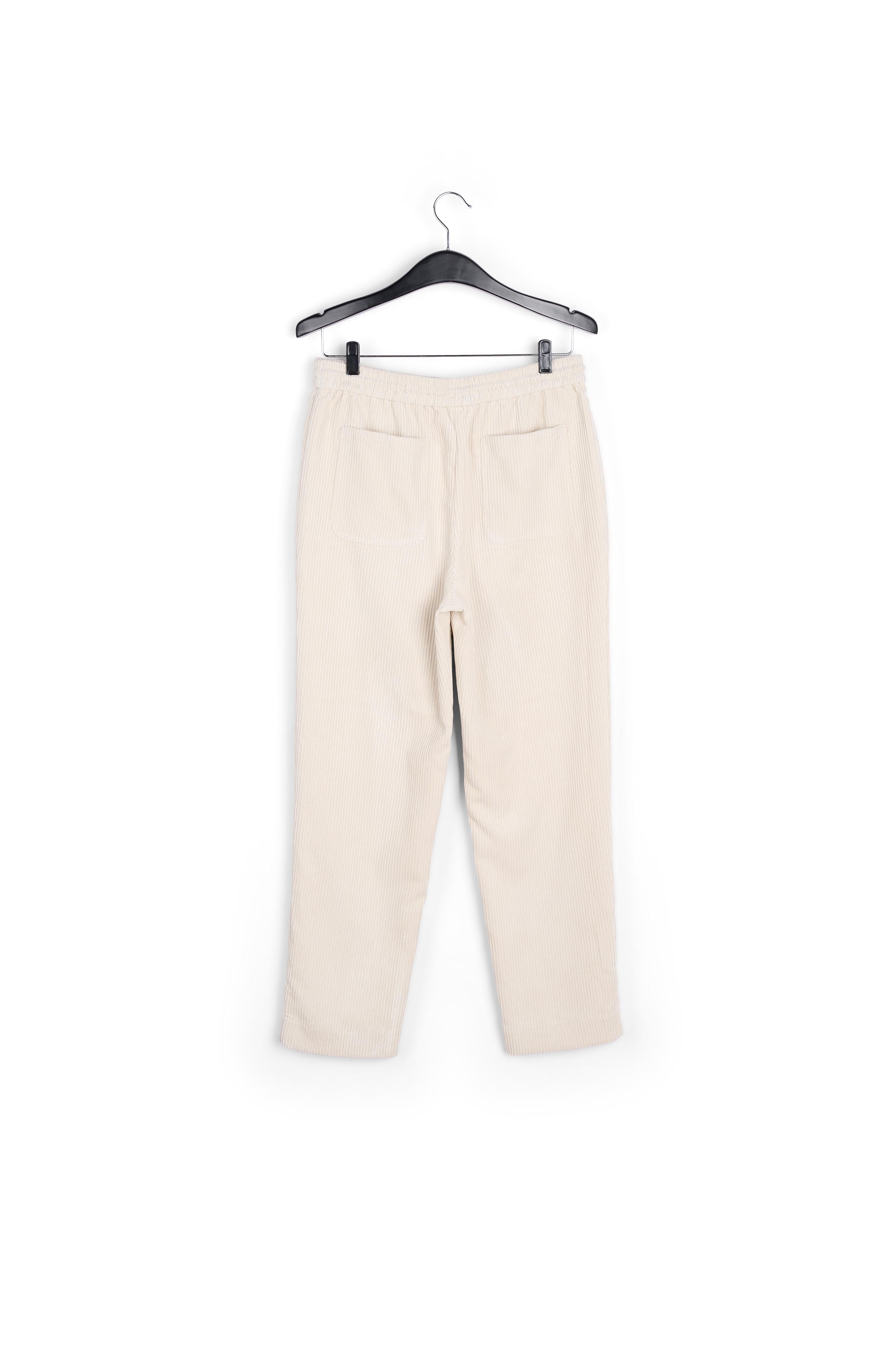 Pantalon fuselé en velours blanc cassé RE—SSENTIEL | Essentiel second hand