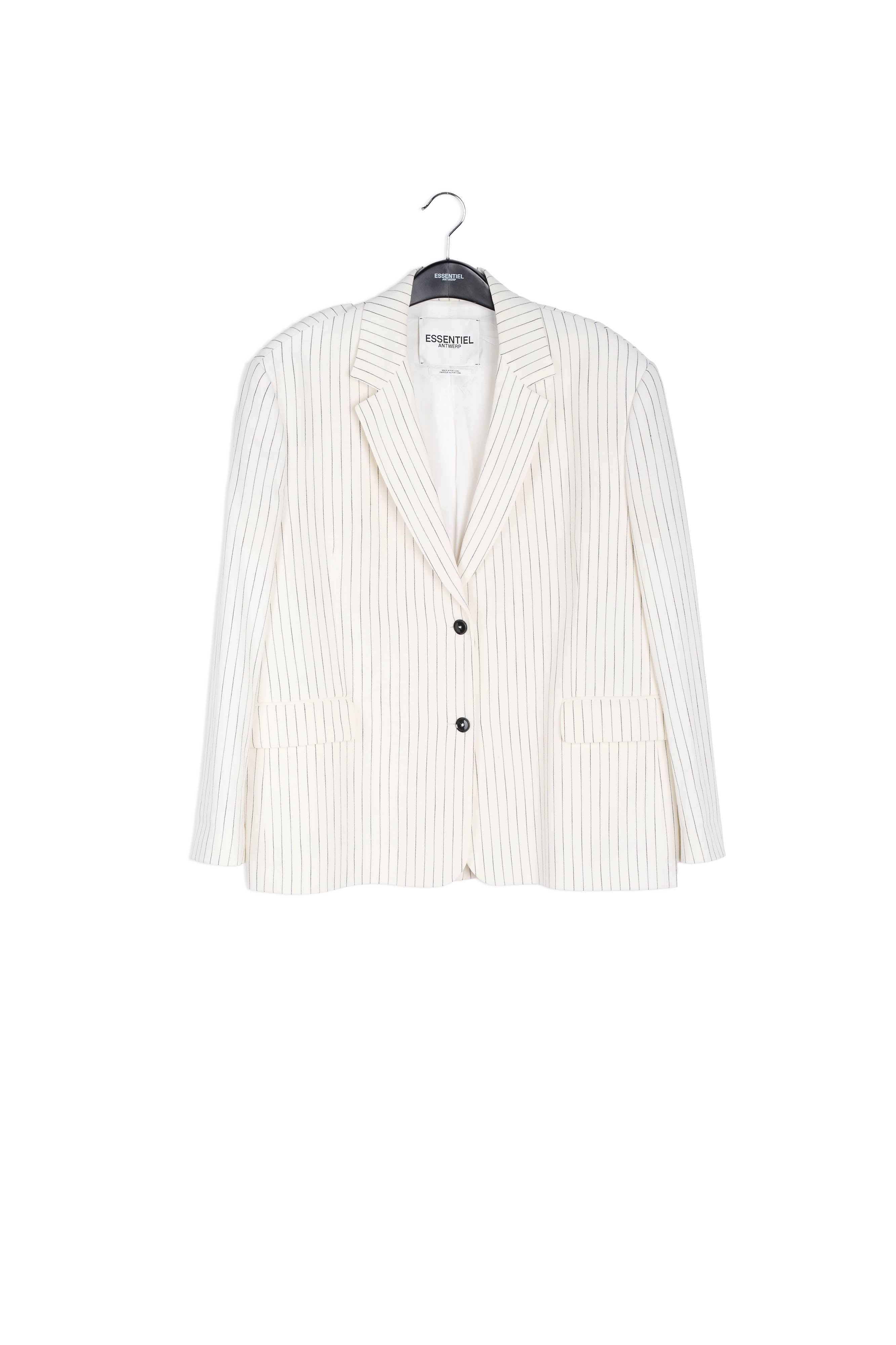 Off-white oversized pinstripe blazer RE—SSENTIEL | Essentiel second hand