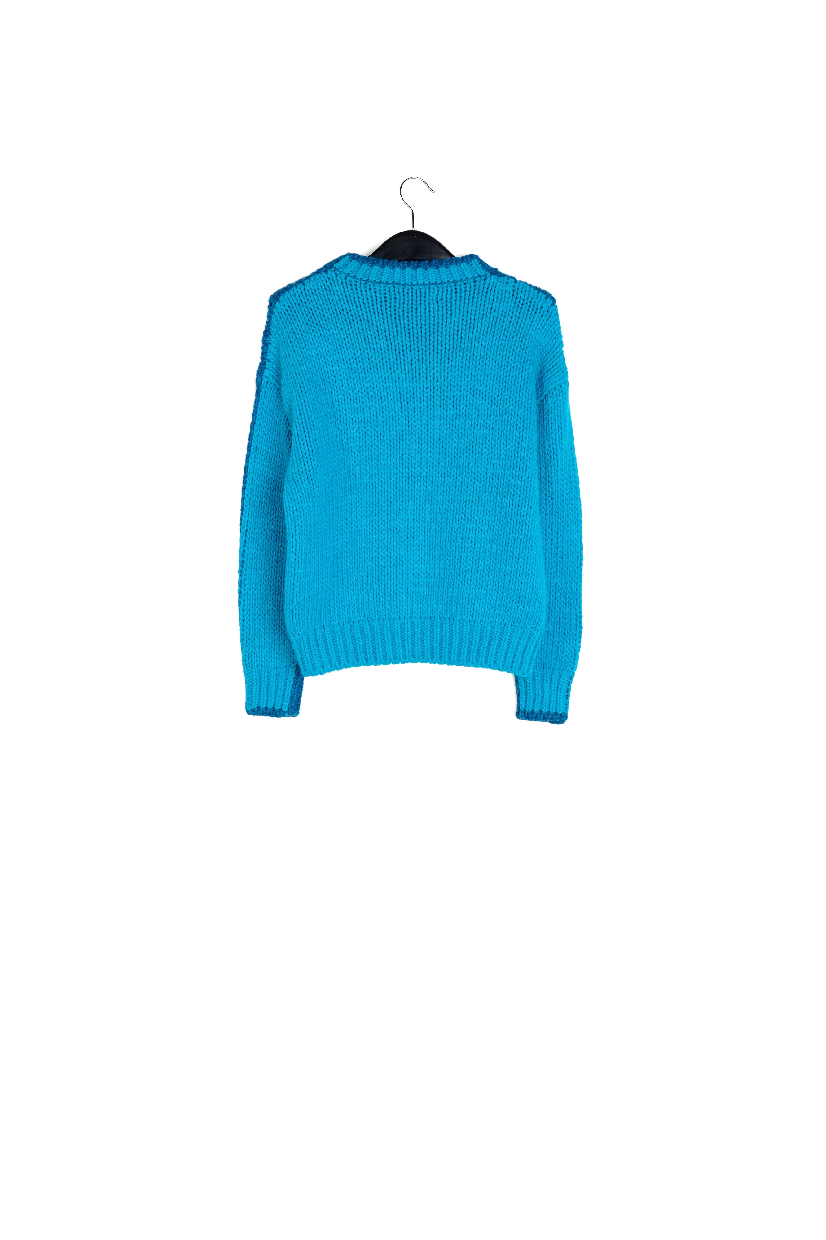 Pull en tricot épais bleu RE—SSENTIEL | Essentiel second hand