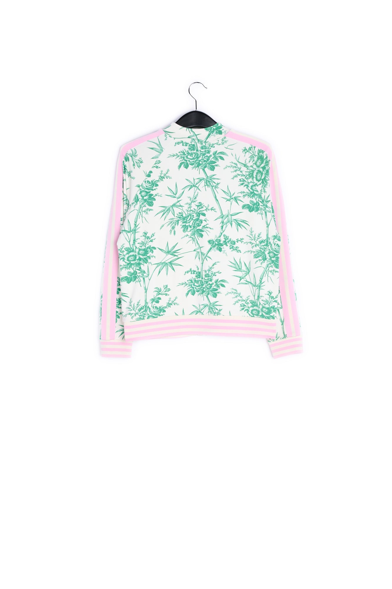 Classic green and white print tracksuit jacket RE—SSENTIEL | Essentiel second hand