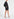Black cotton-polin dress with sequin details Faume - seconde main