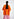 Orange oversized cotton-poplin buttoned shirt Faume - seconde main