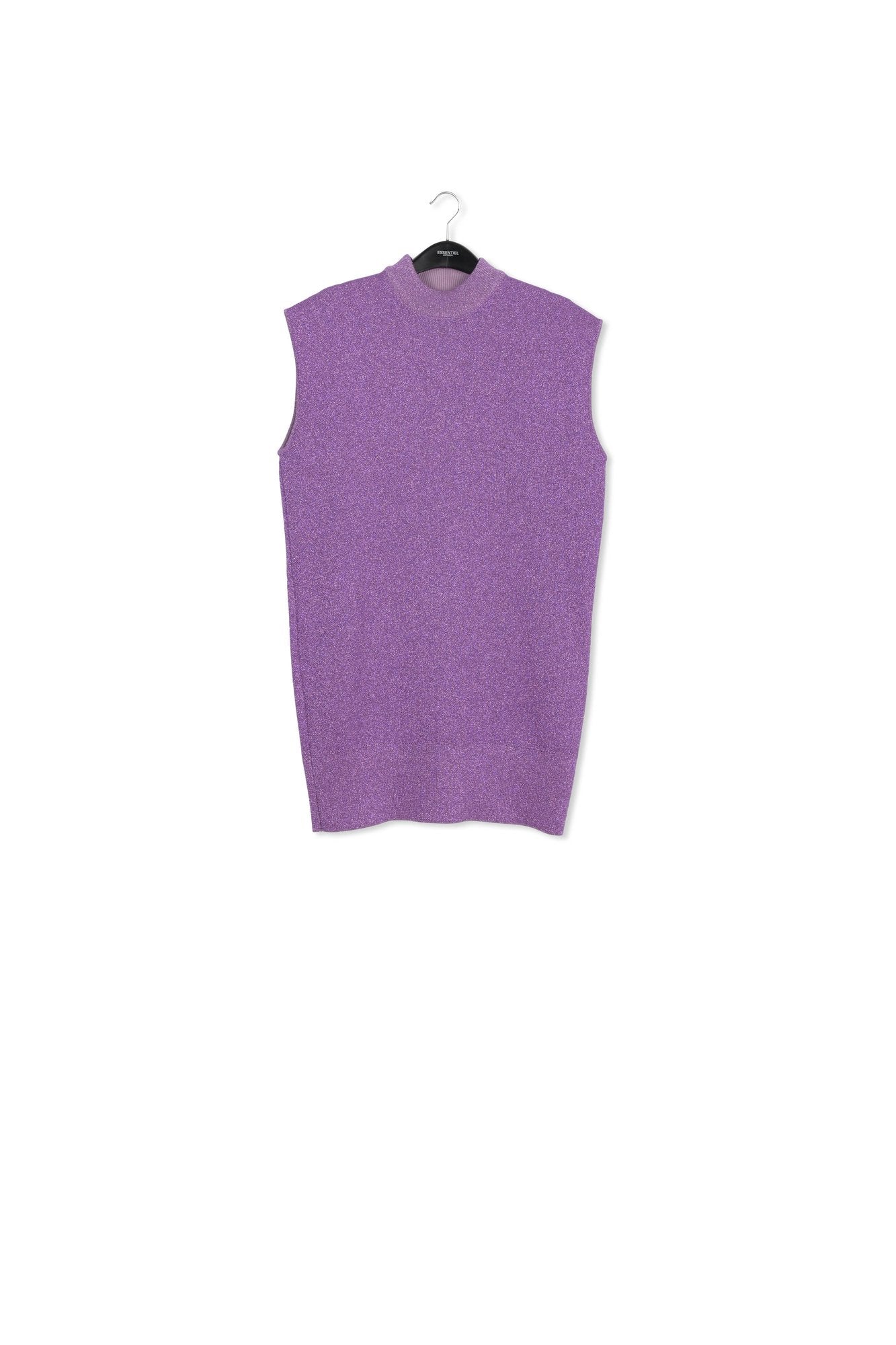 Purple lurex knitted dress RE—SSENTIEL | Essentiel second hand