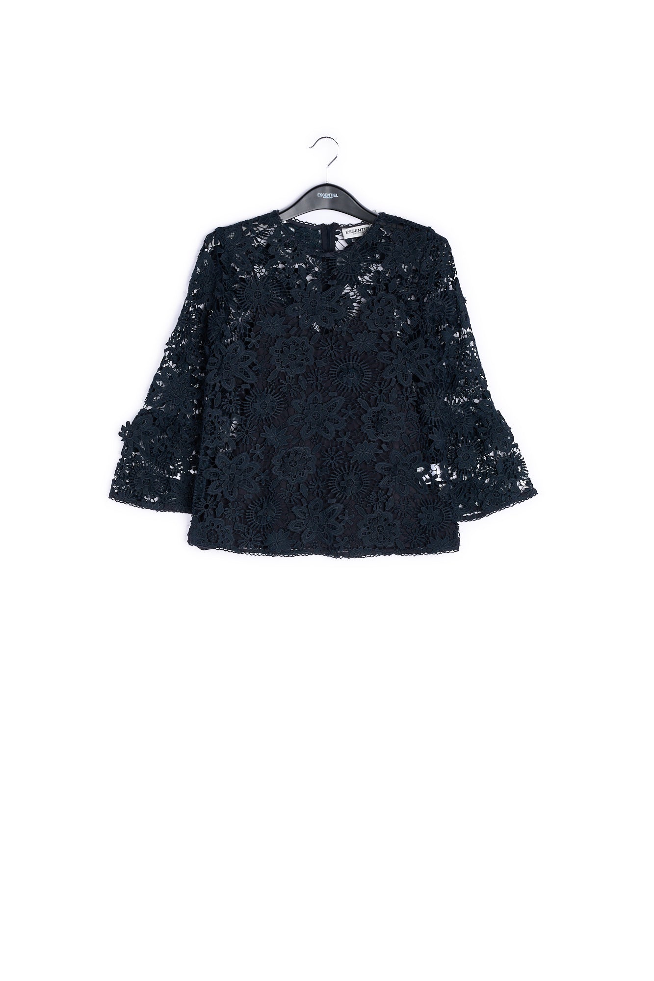 Blue floral lace top RE—SSENTIEL | Essentiel second hand