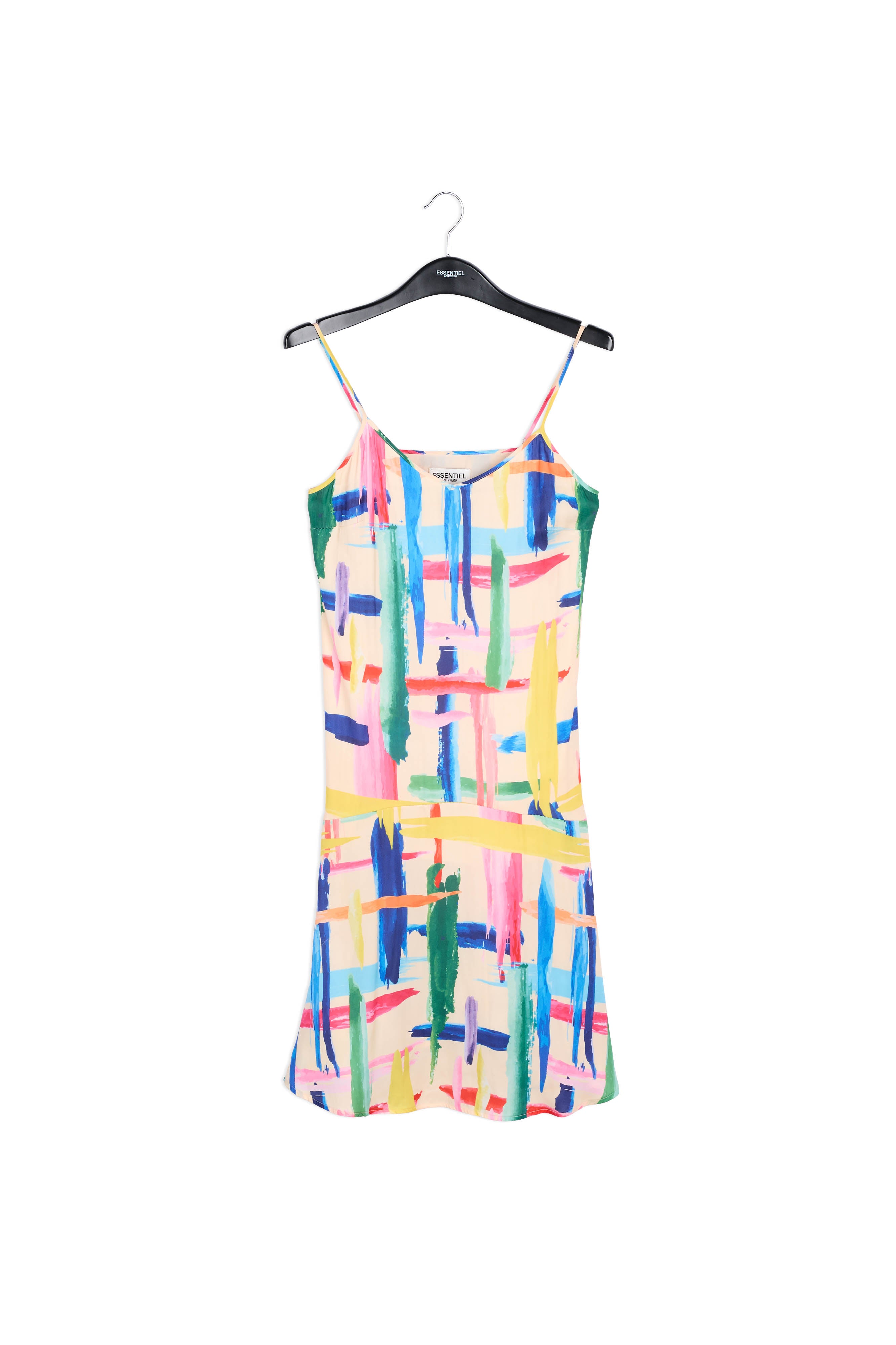 Multicolored graphic striped midi dress RE—SSENTIEL | Essentiel second hand
