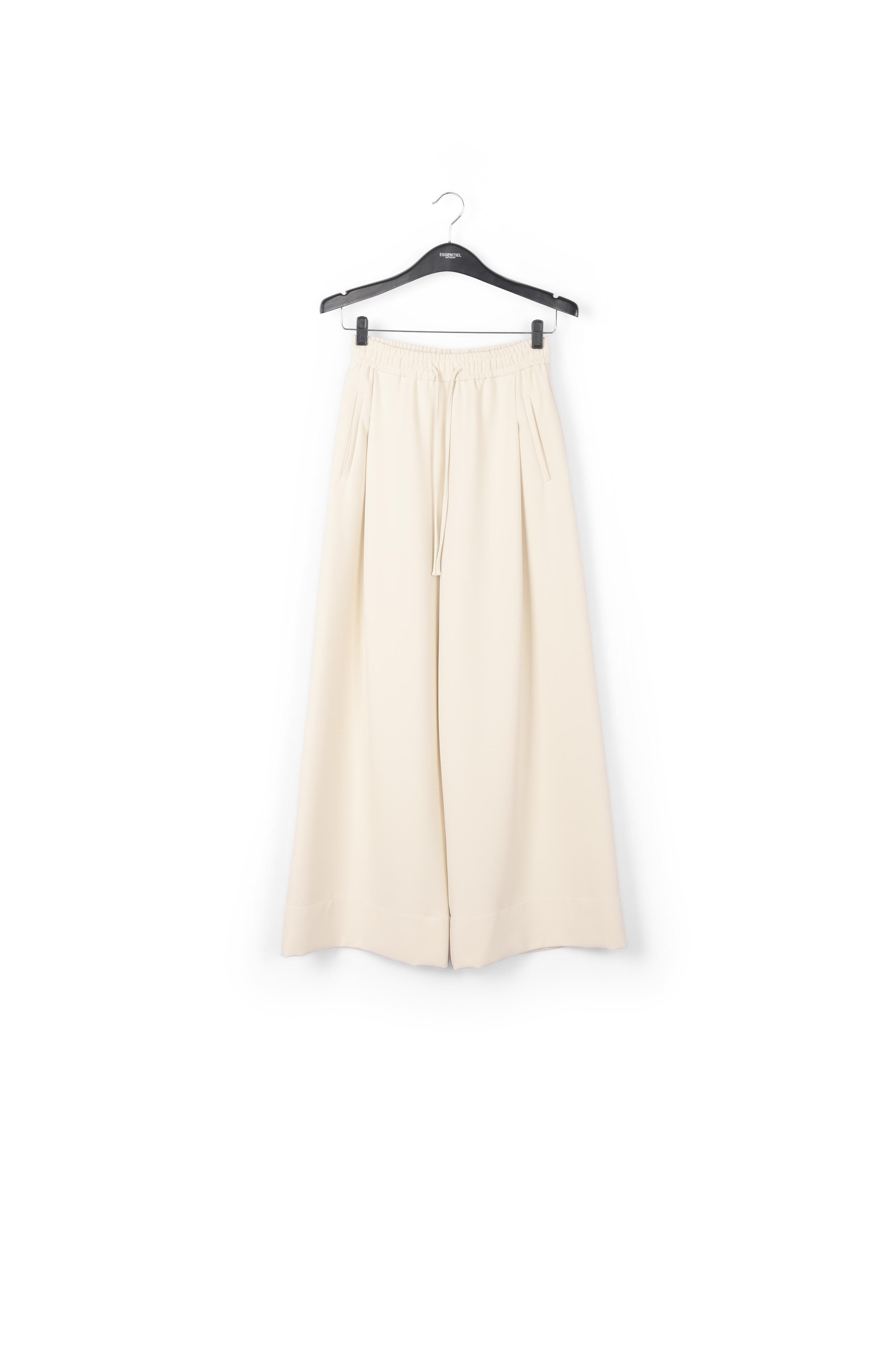 Ecru wide-leg pants RE—SSENTIEL | Essentiel second hand