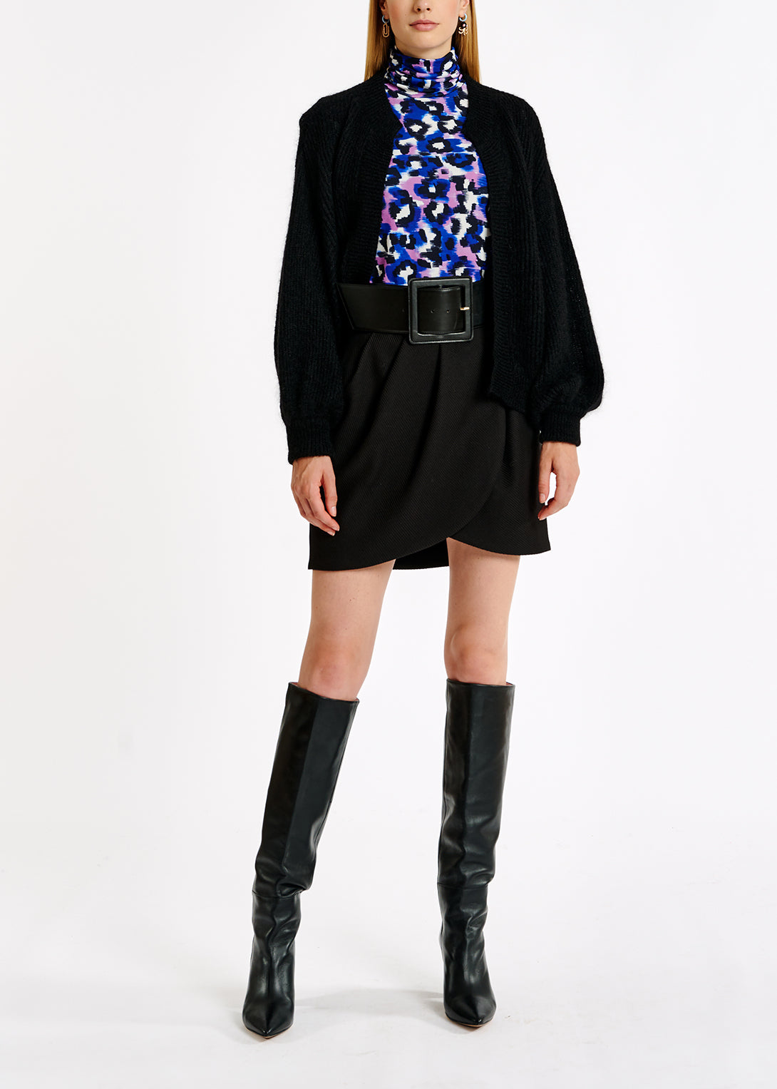 Cardigan noir en mohair et laine RE—SSENTIEL | Essentiel second hand