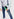 Blue slim jeans with contrasting yelllow side stripe Faume - seconde main