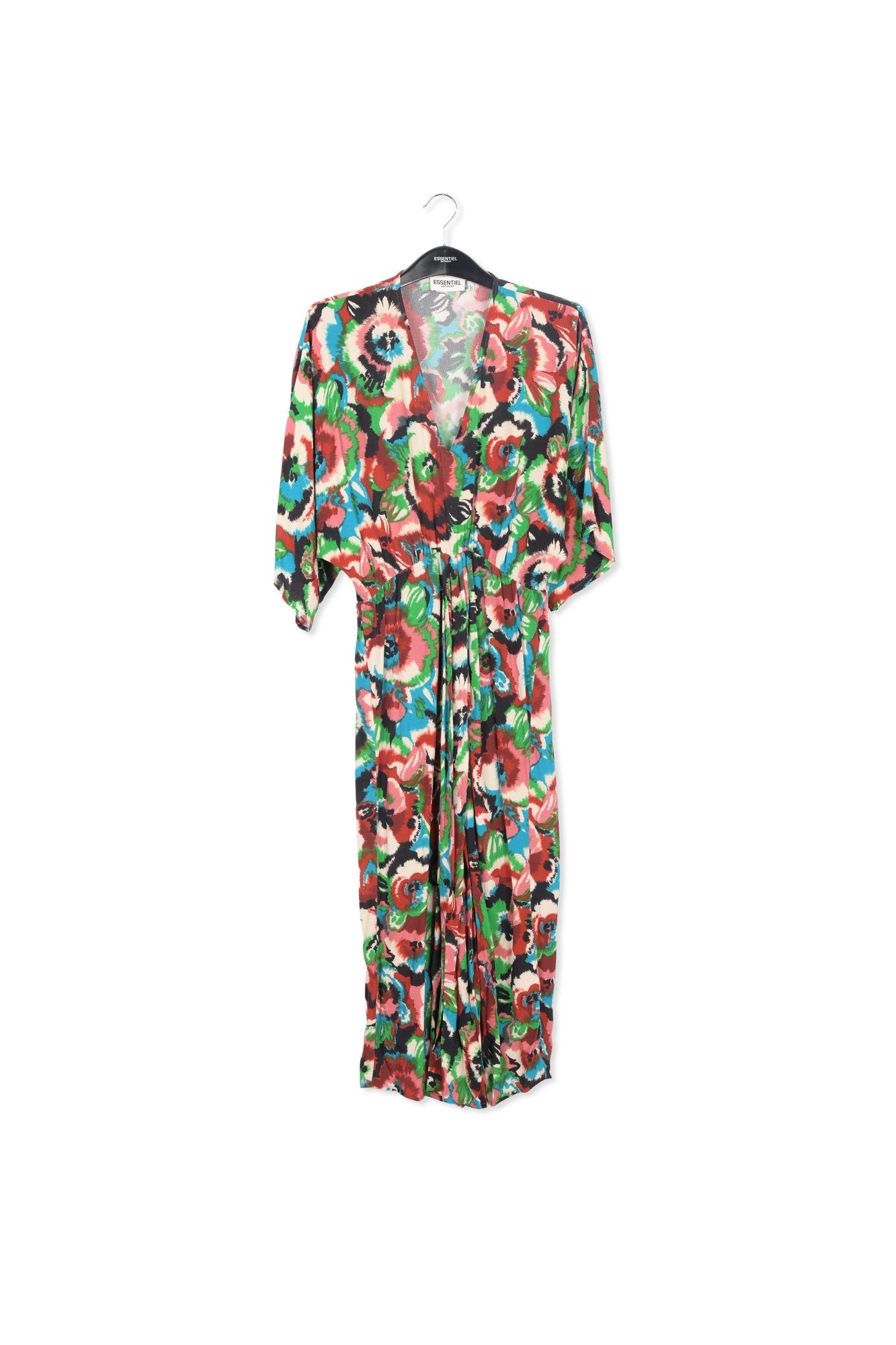 Multicolor kimono dress with floral print RE—SSENTIEL | Essentiel second hand