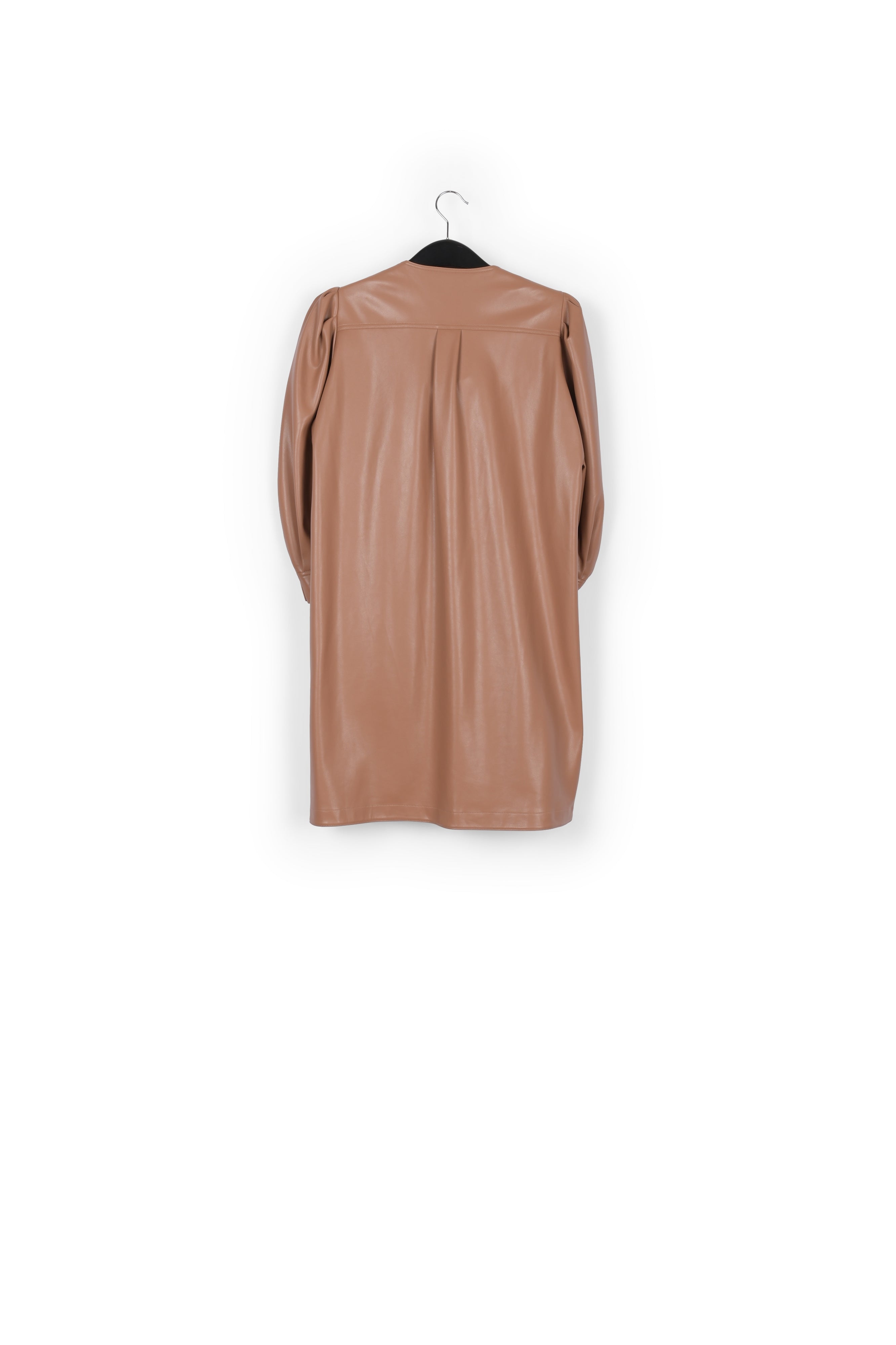 Black faux leather belted mini dress RE—SSENTIEL | Essentiel second hand