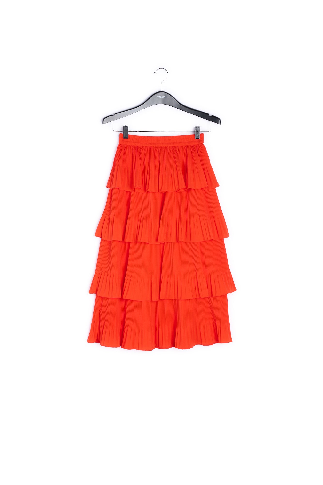 Orange tiered midi skirt RE—SSENTIEL | Essentiel second hand