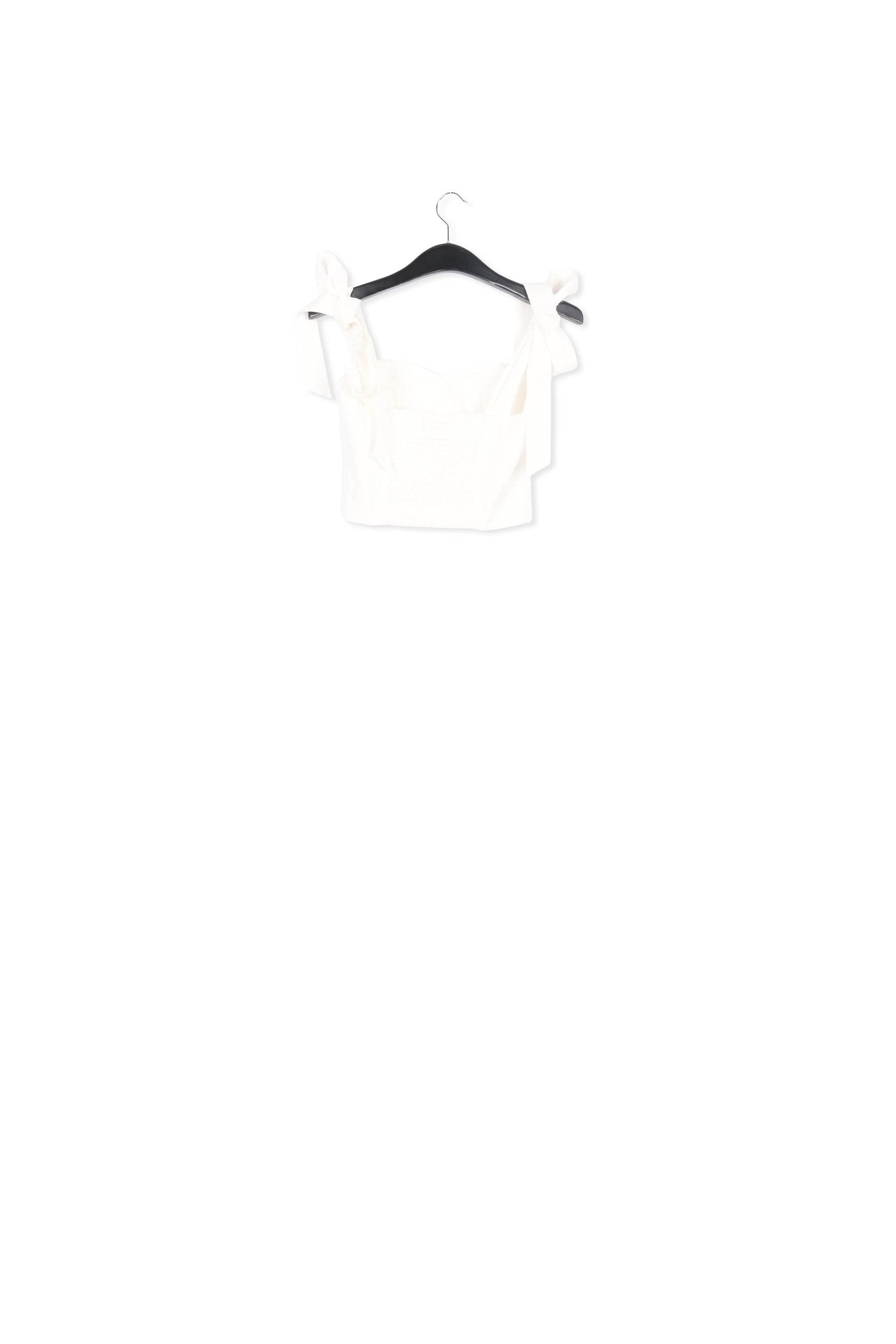 White bustier top with bows RE—SSENTIEL | Essentiel second hand