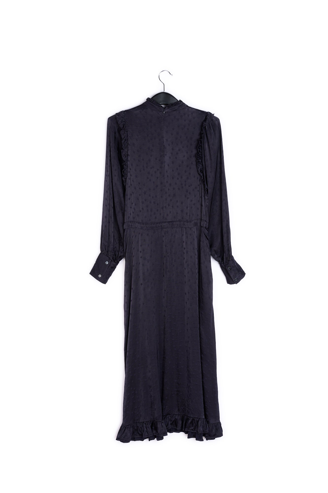Black jacquard midi dress RE—SSENTIEL | Essentiel second hand