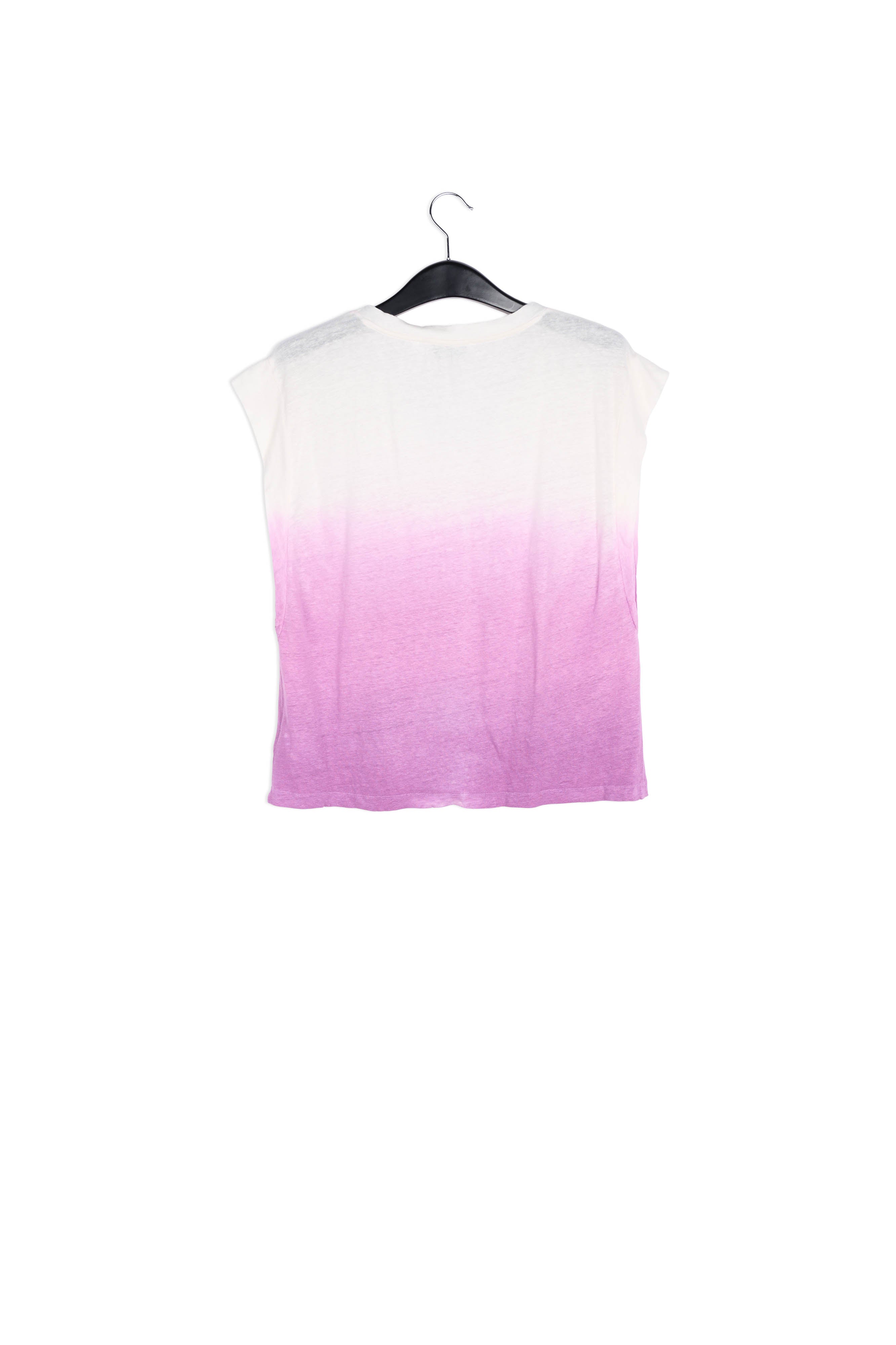 Lilac dip-dye linen t-shirt RE—SSENTIEL | Essentiel second hand