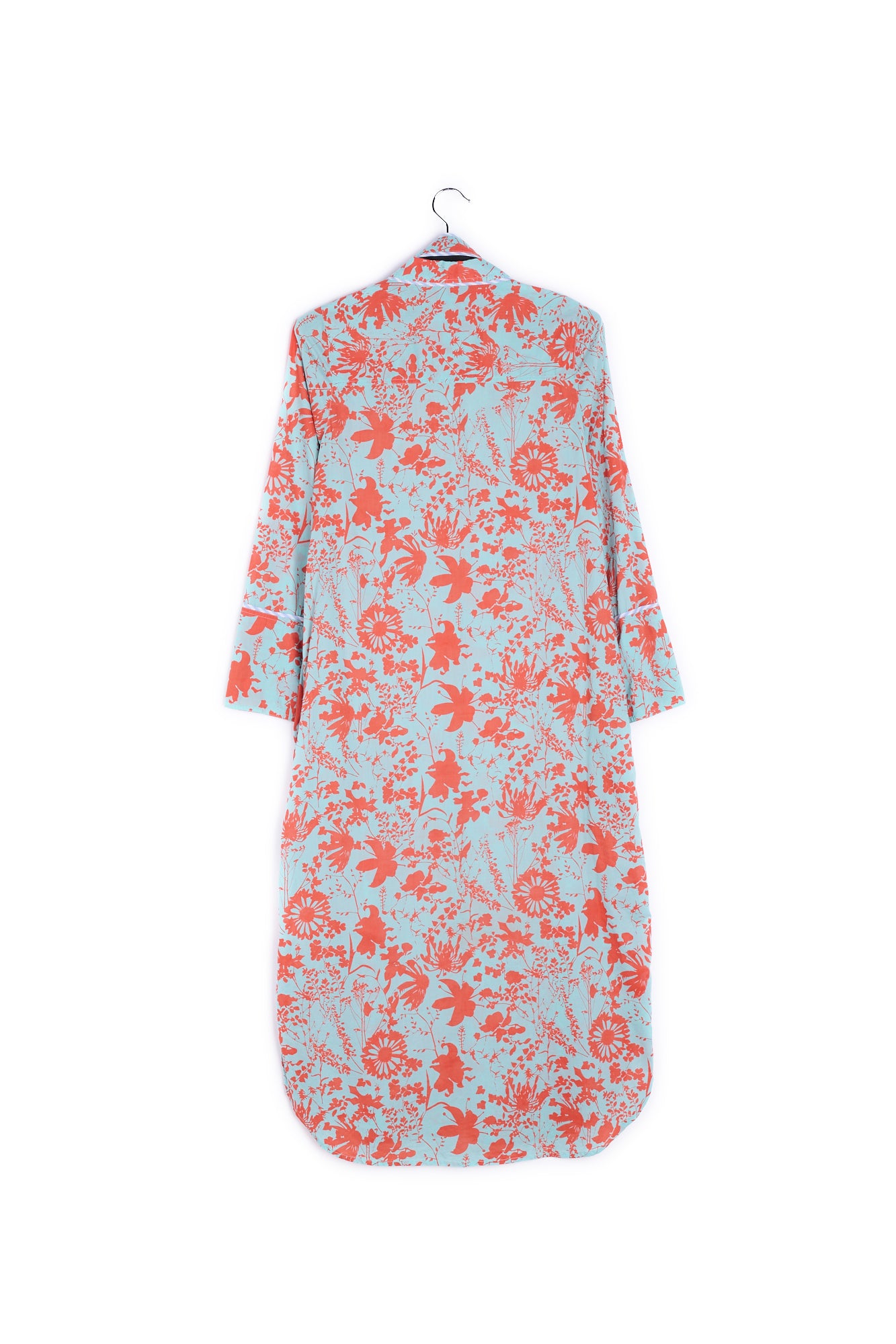 Blue and red floral shirt dress RE—SSENTIEL | Essentiel second hand