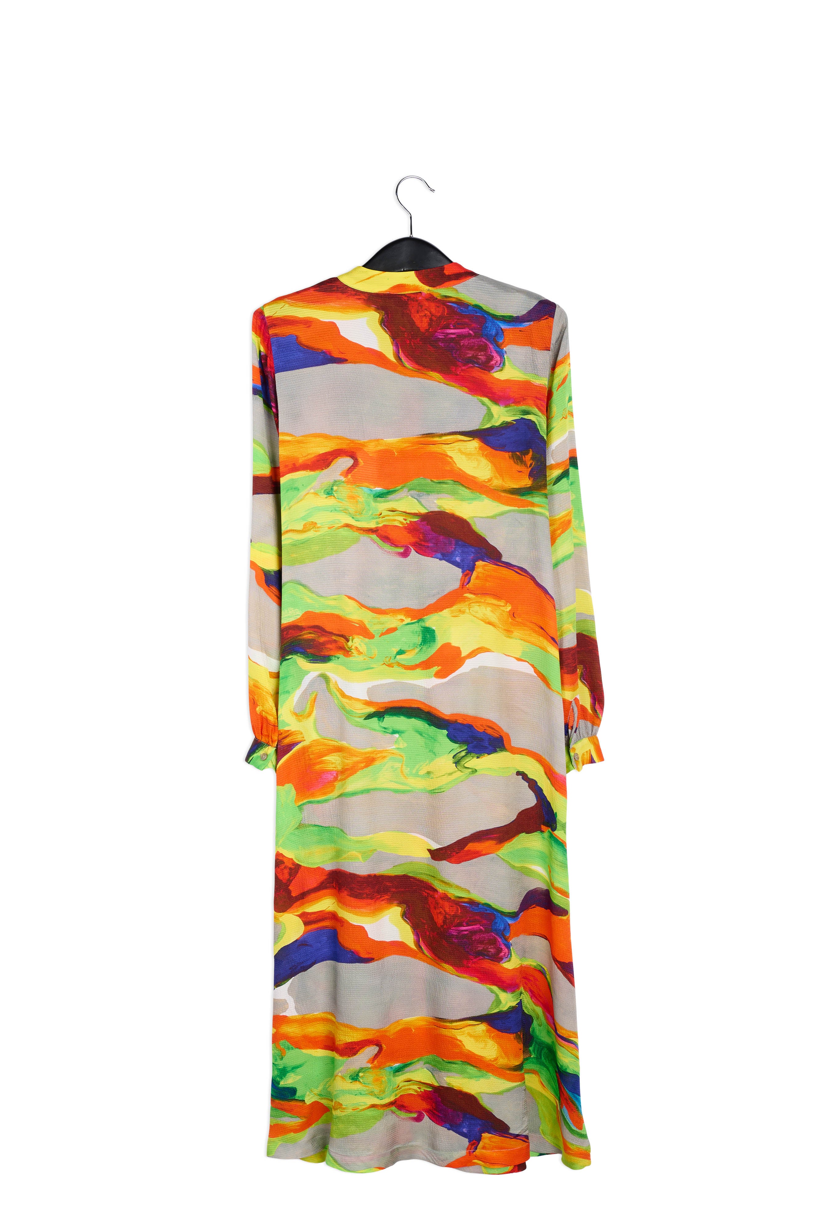 Orange midi-length shirt dress RE—SSENTIEL | Essentiel second hand