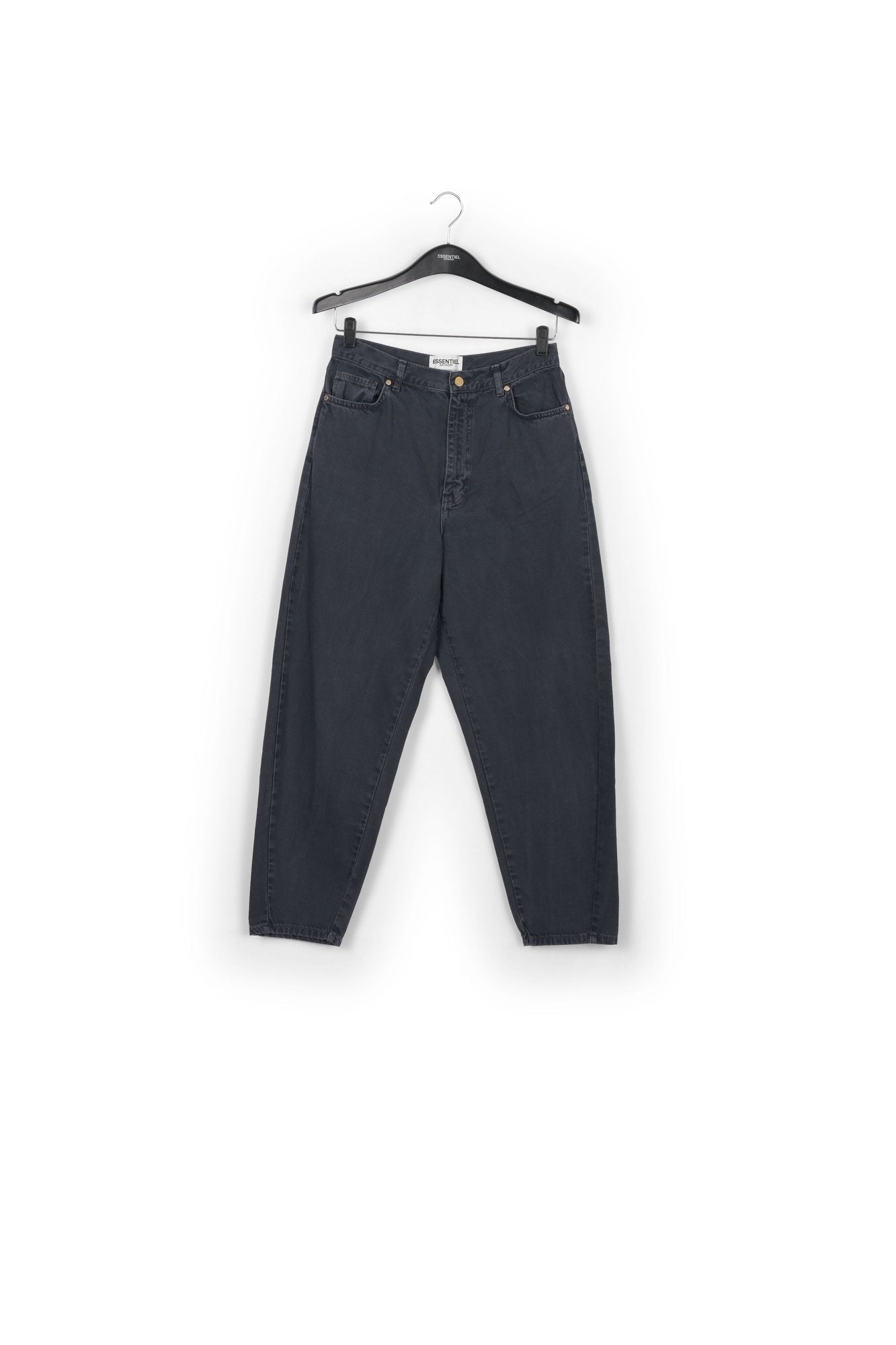 Black high waist loose-fit jeans RE—SSENTIEL | Essentiel second hand