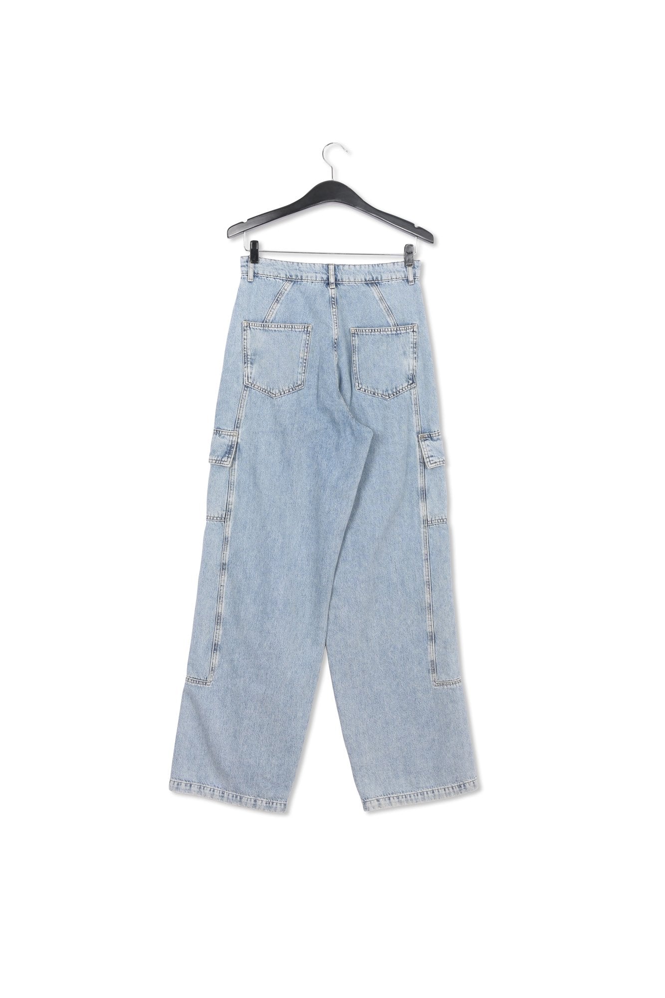 Wide-leg cargo blue jeans RE—SSENTIEL | Essentiel second hand