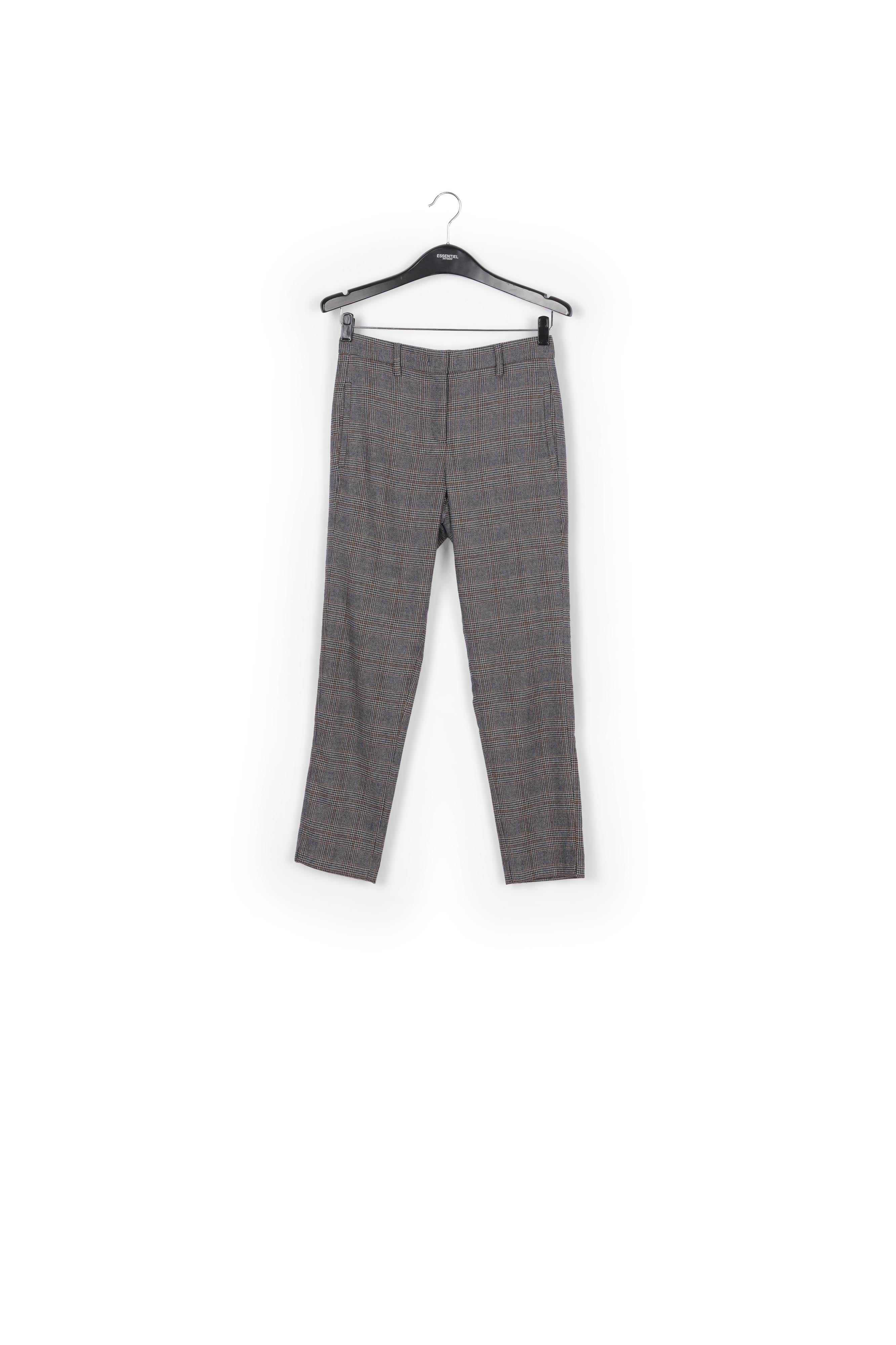 Pantalon gris foncé à carreaux RE—SSENTIEL | Essentiel second hand