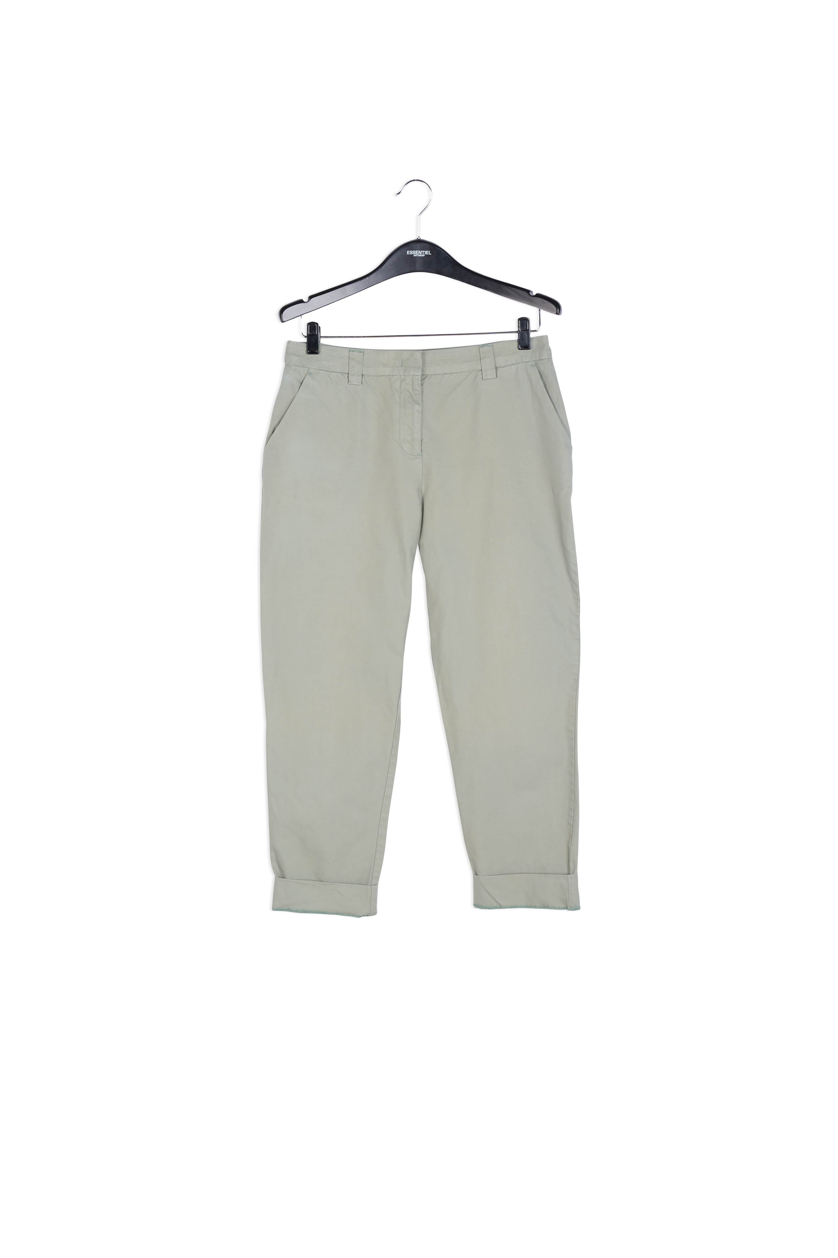 Pantalon vert clair décontracté avec entrejambe bas RE—SSENTIEL | Essentiel second hand