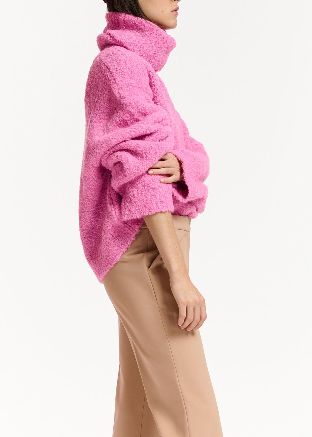 Pink knit sweater with separate collar RE—SSENTIEL | Essentiel second hand