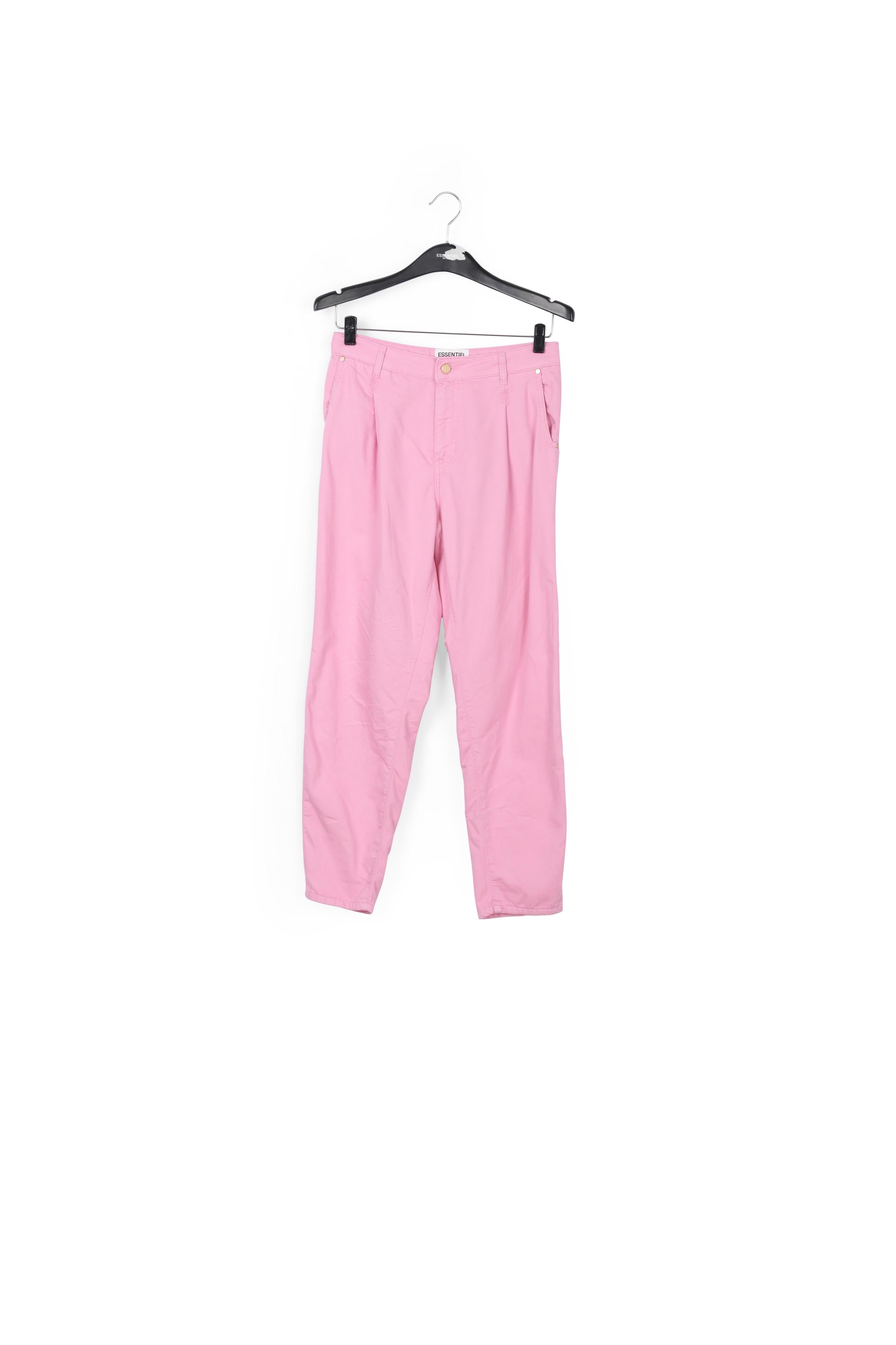 Lichtroze jeansbroek met wijde snit RE—SSENTIEL | Essentiel second hand