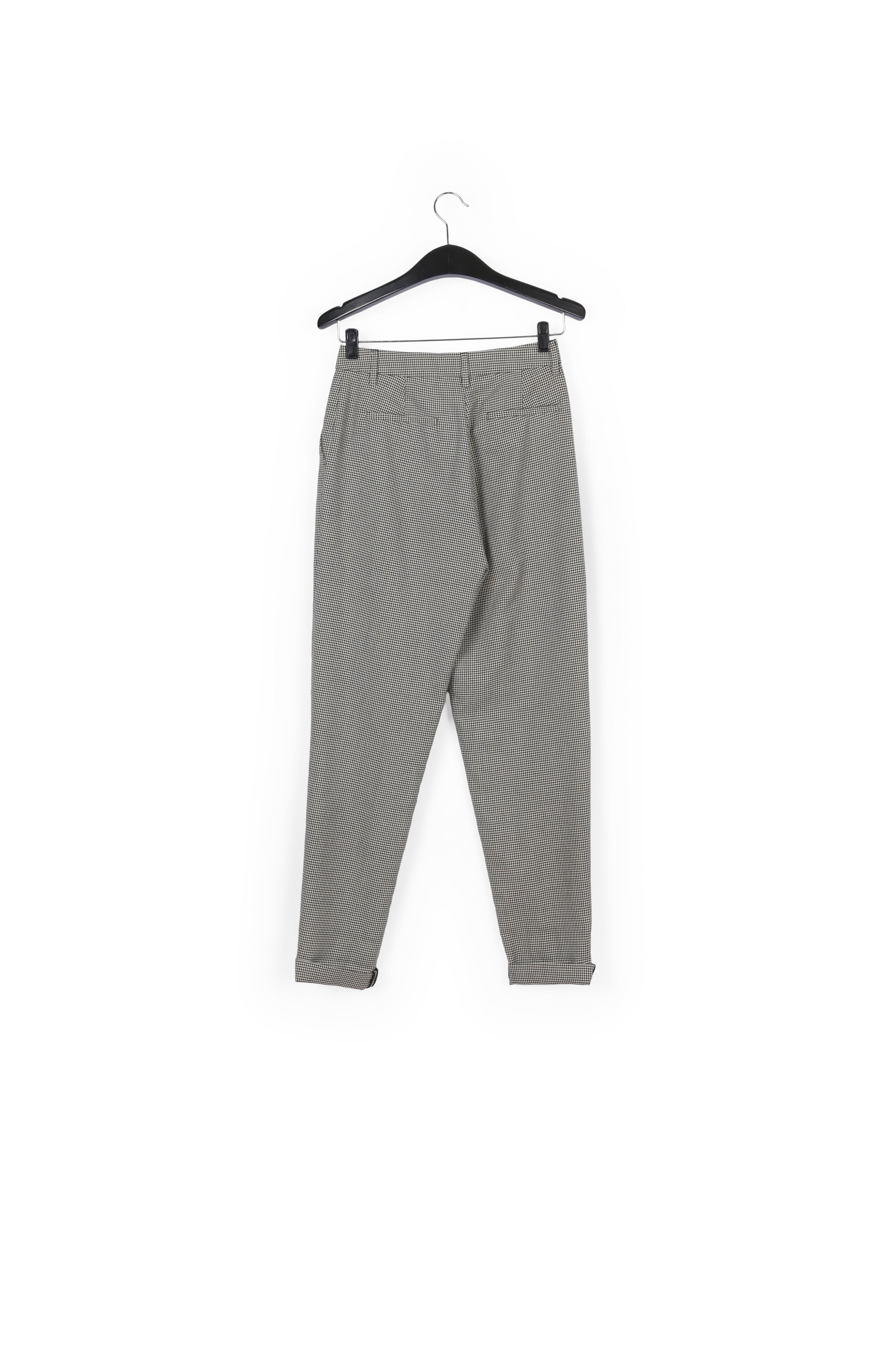 Pantalon pied-de-poule ample à taille haute RE—SSENTIEL | Essentiel second hand