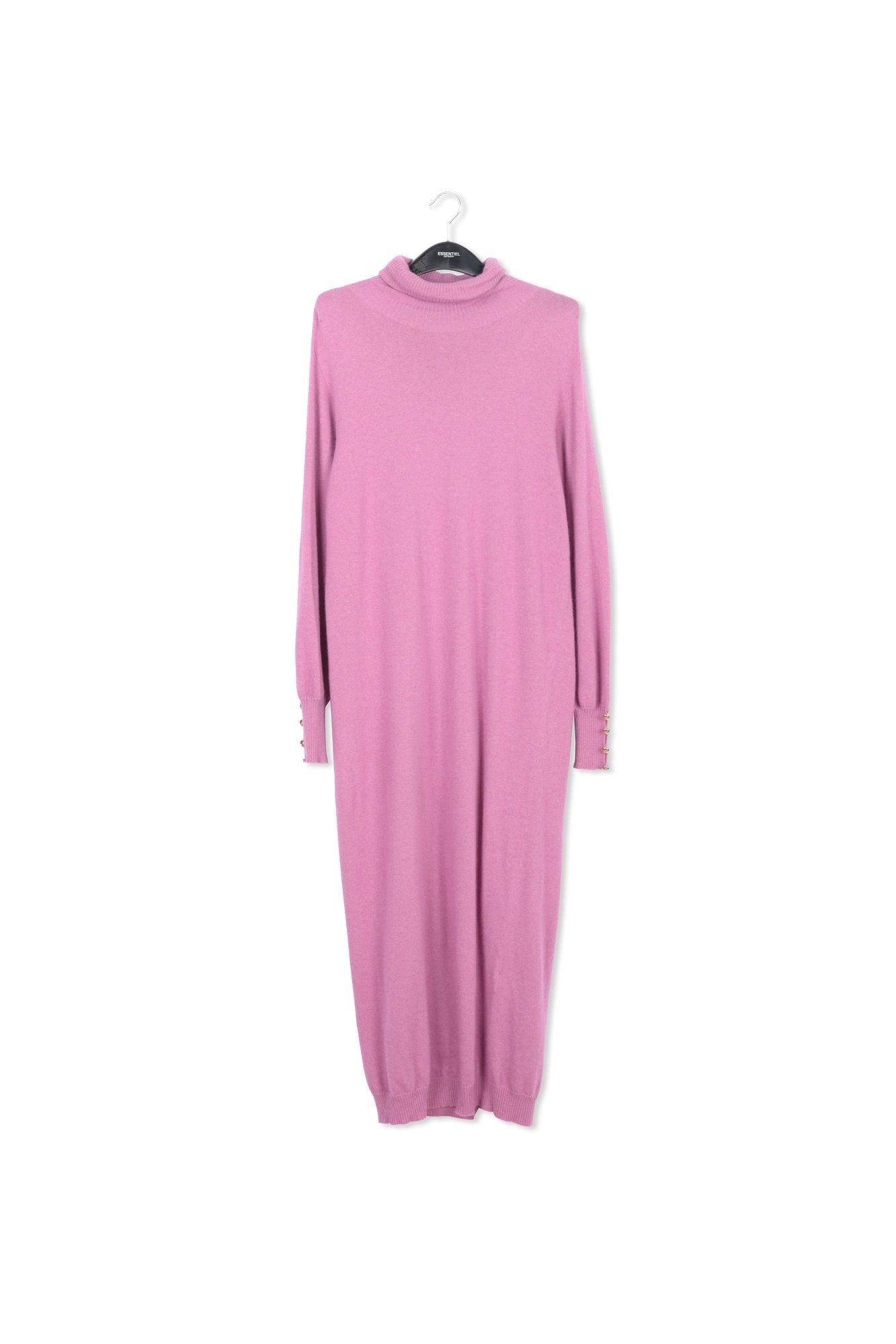 Dark lilac turtleneck knit dress RE—SSENTIEL | Essentiel second hand