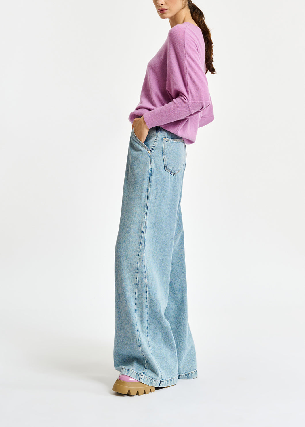 Wide-leg blue jeans RE—SSENTIEL | Essentiel second hand