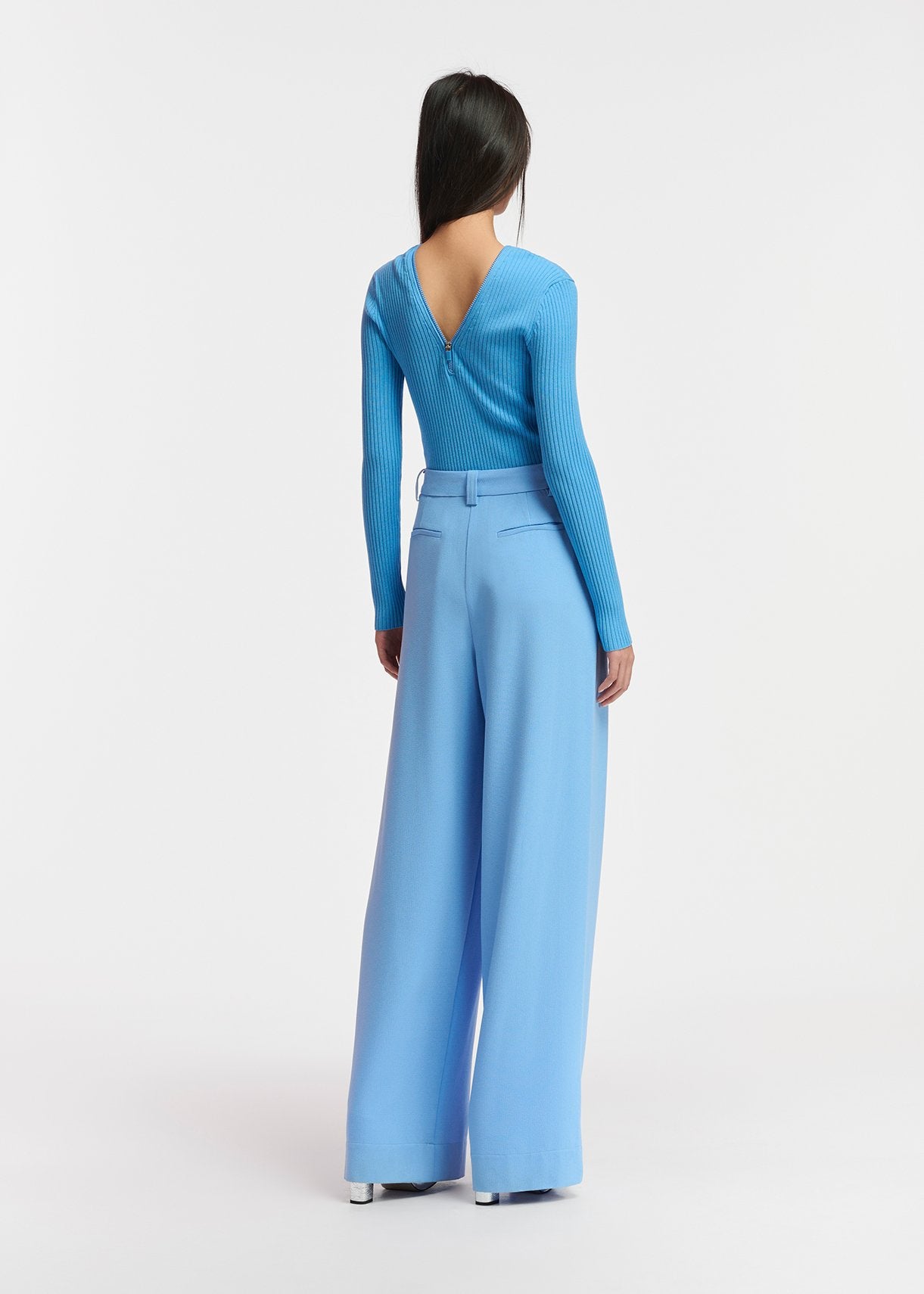Blue wide-leg pants RE—SSENTIEL | Essentiel second hand