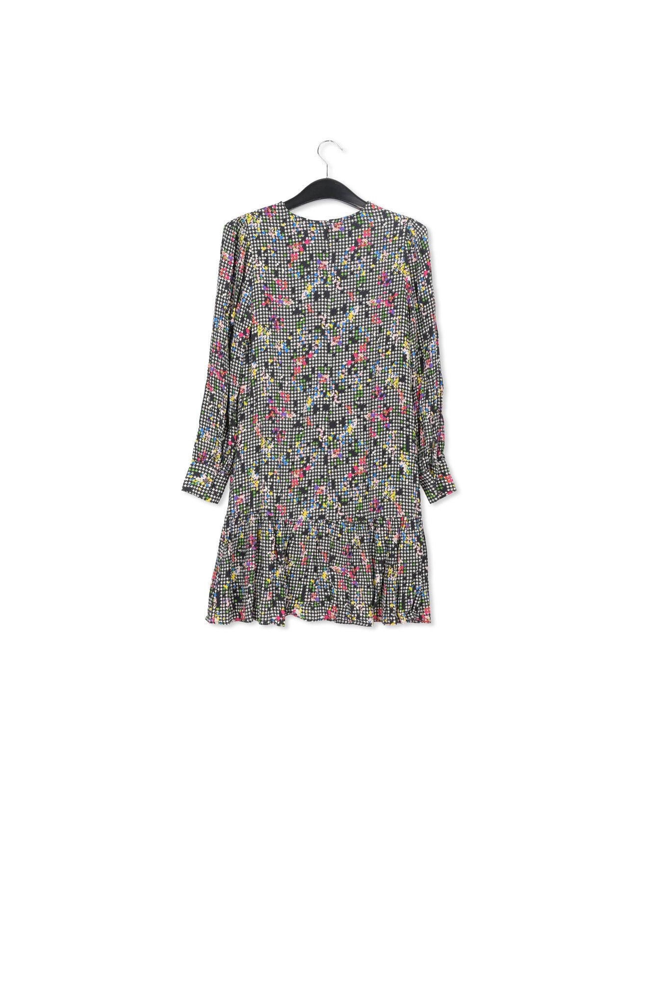 Mini-robe noire et blanche à volants RE—SSENTIEL | Essentiel second hand