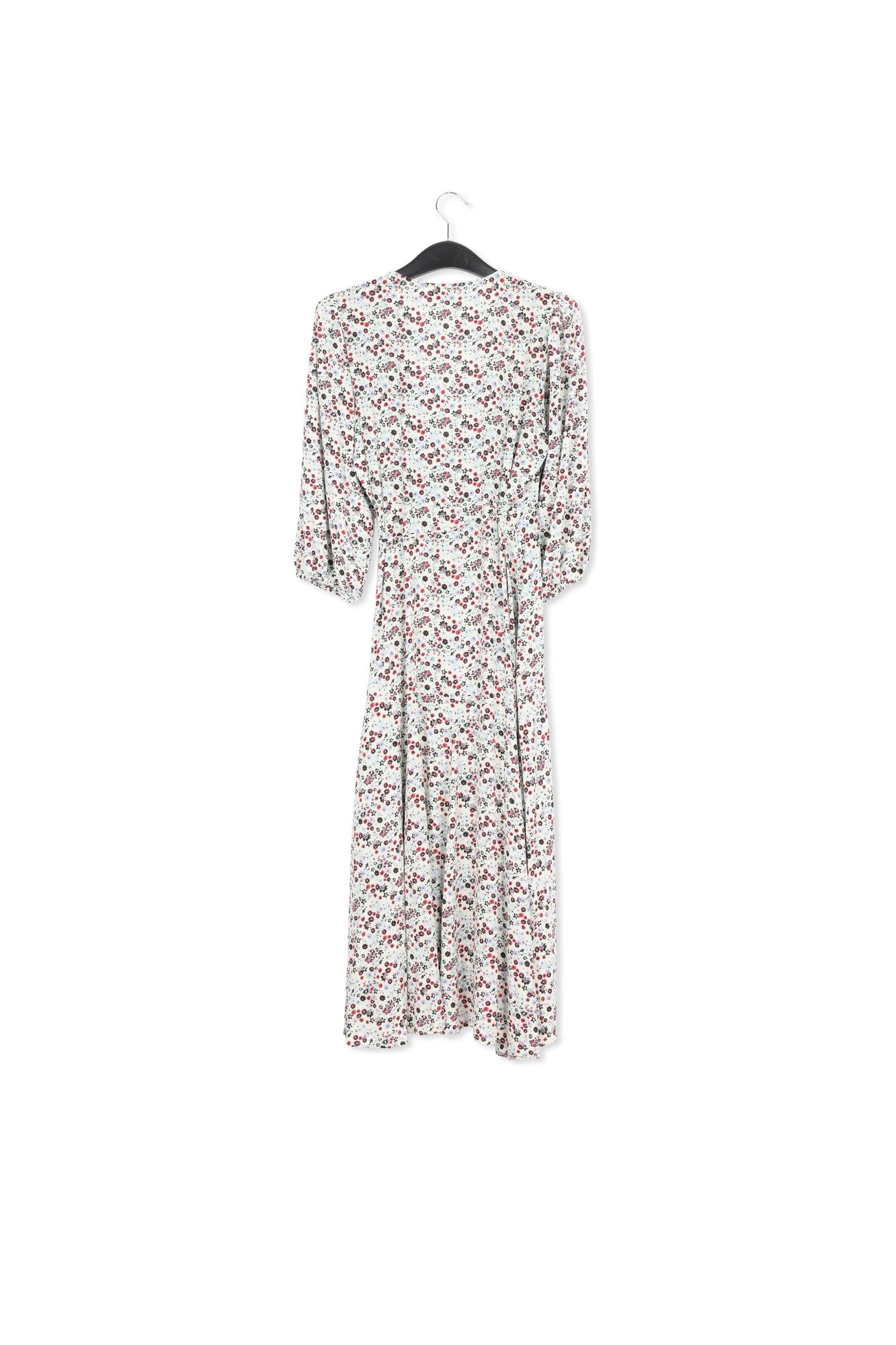 Mint green floral-print wrap maxi dress RE—SSENTIEL | Essentiel second hand